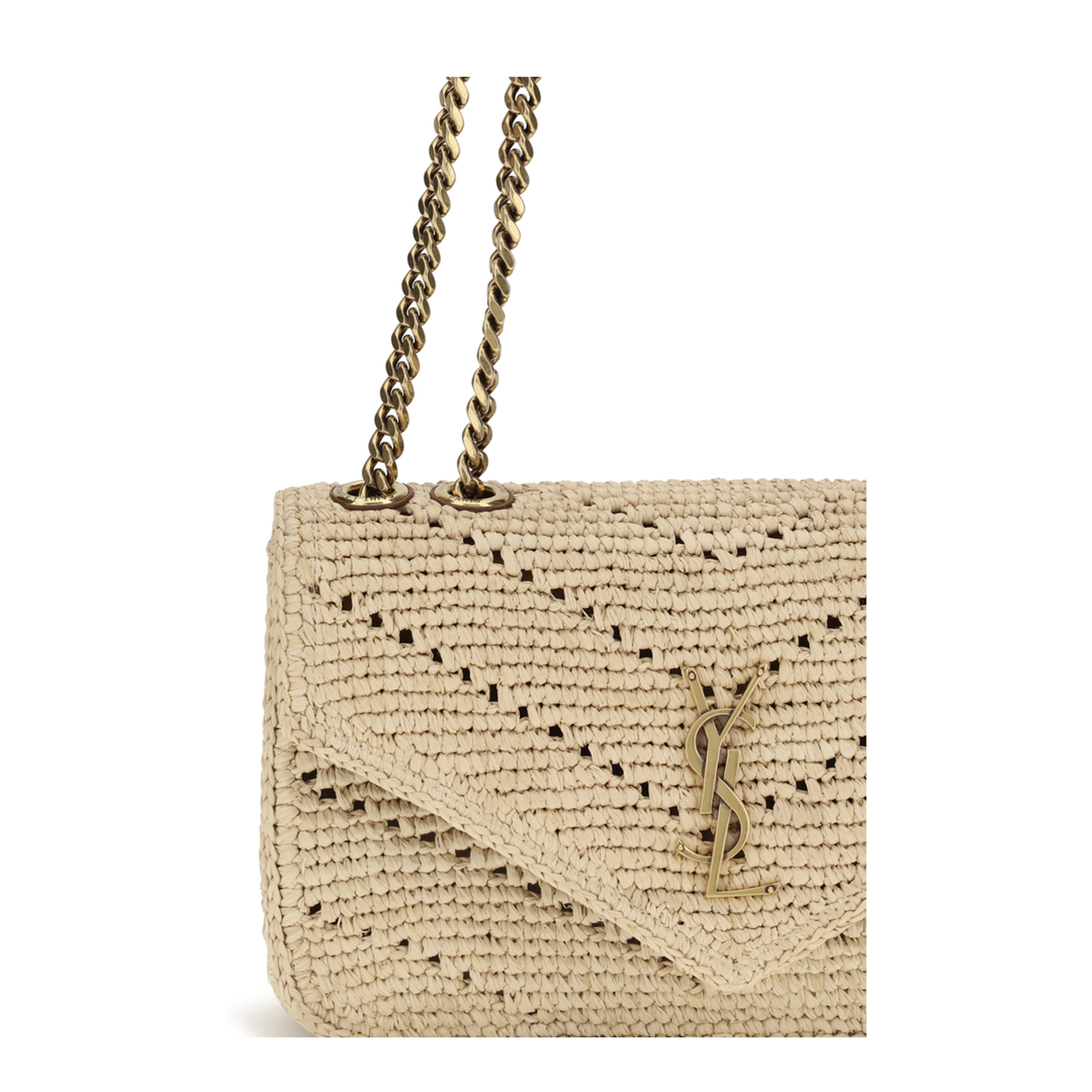 MAYFEYR - Saint Laurent - Small Raffia Loulou Shoulder Bag - 868579GAAFY