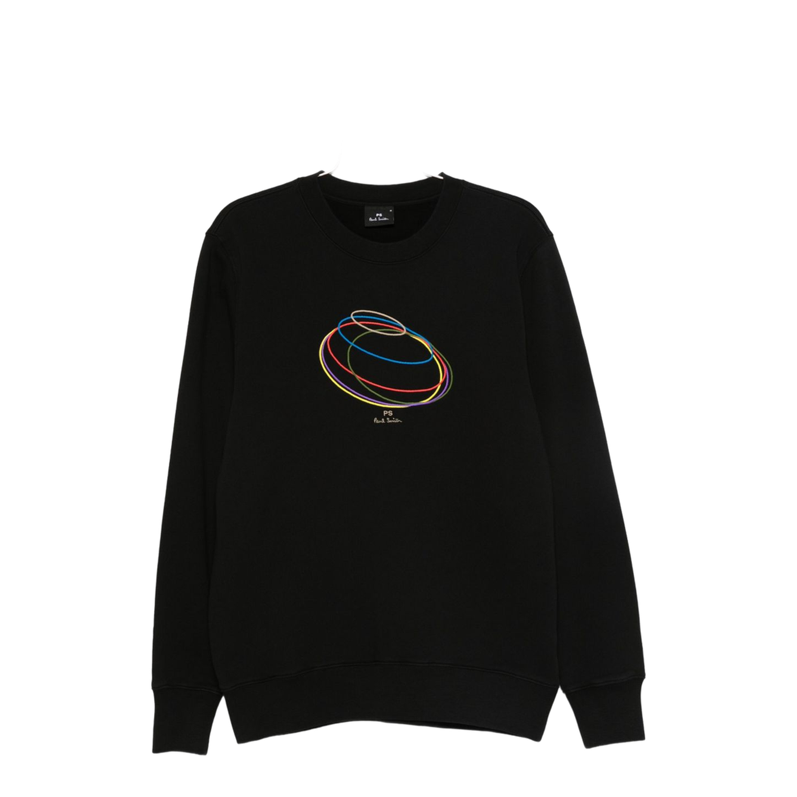 Black Crew Neck Long Sleeve Graphic Print