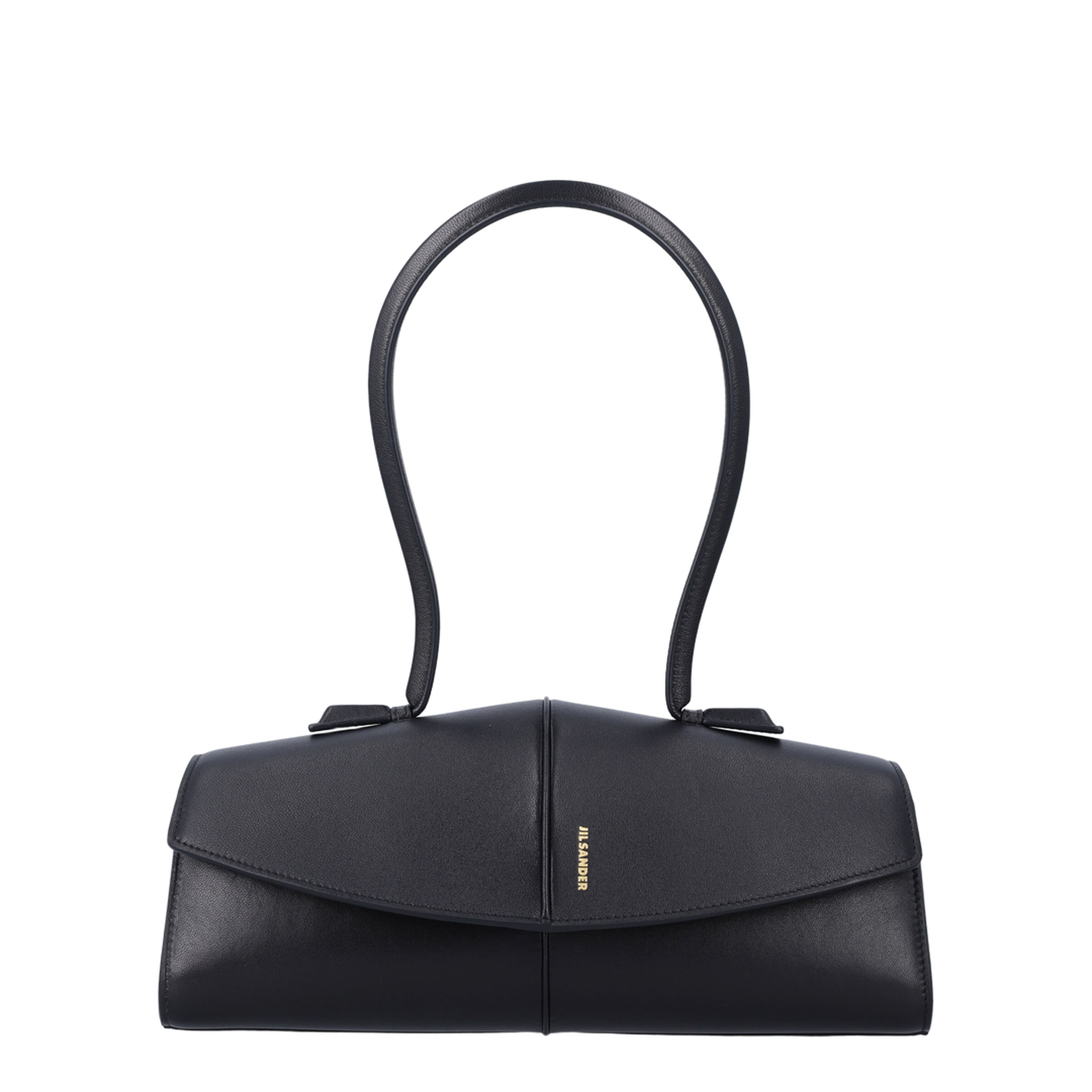 Linea Medium Sheep Leather Shoulder Bag - Nero