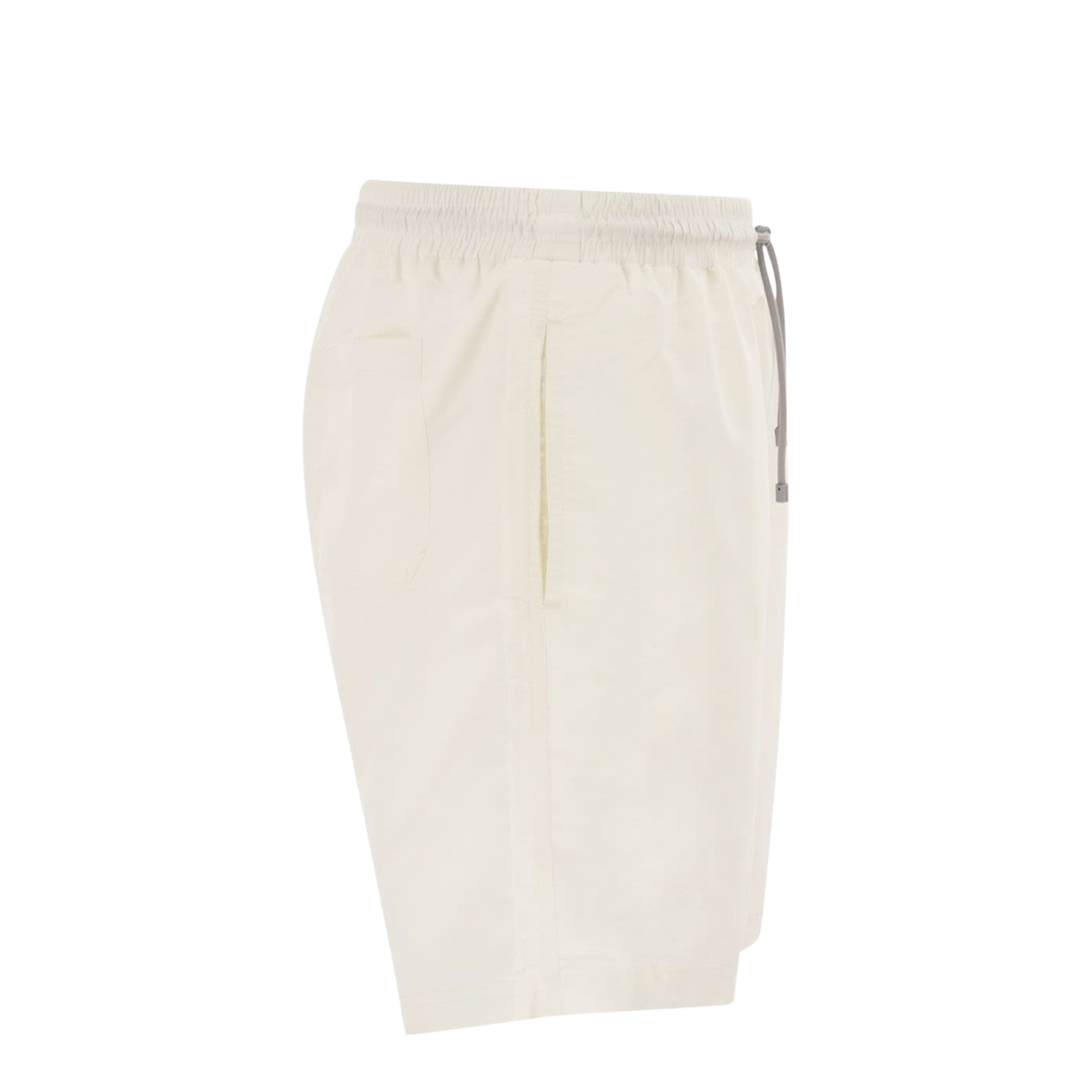 White Drawstring Logo Swim Shorts