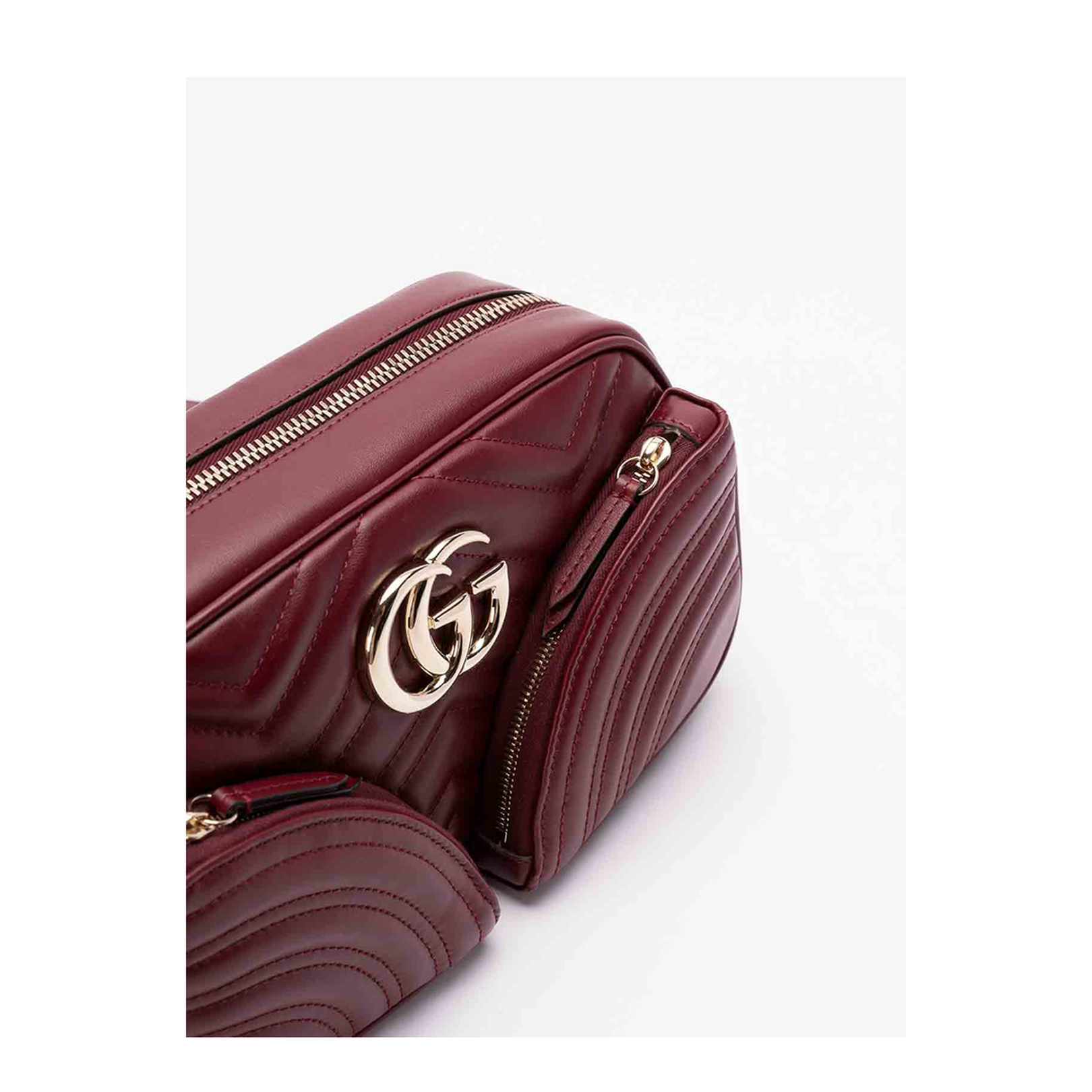 GG Marmont Small Leather Camera Bag - Burgundy