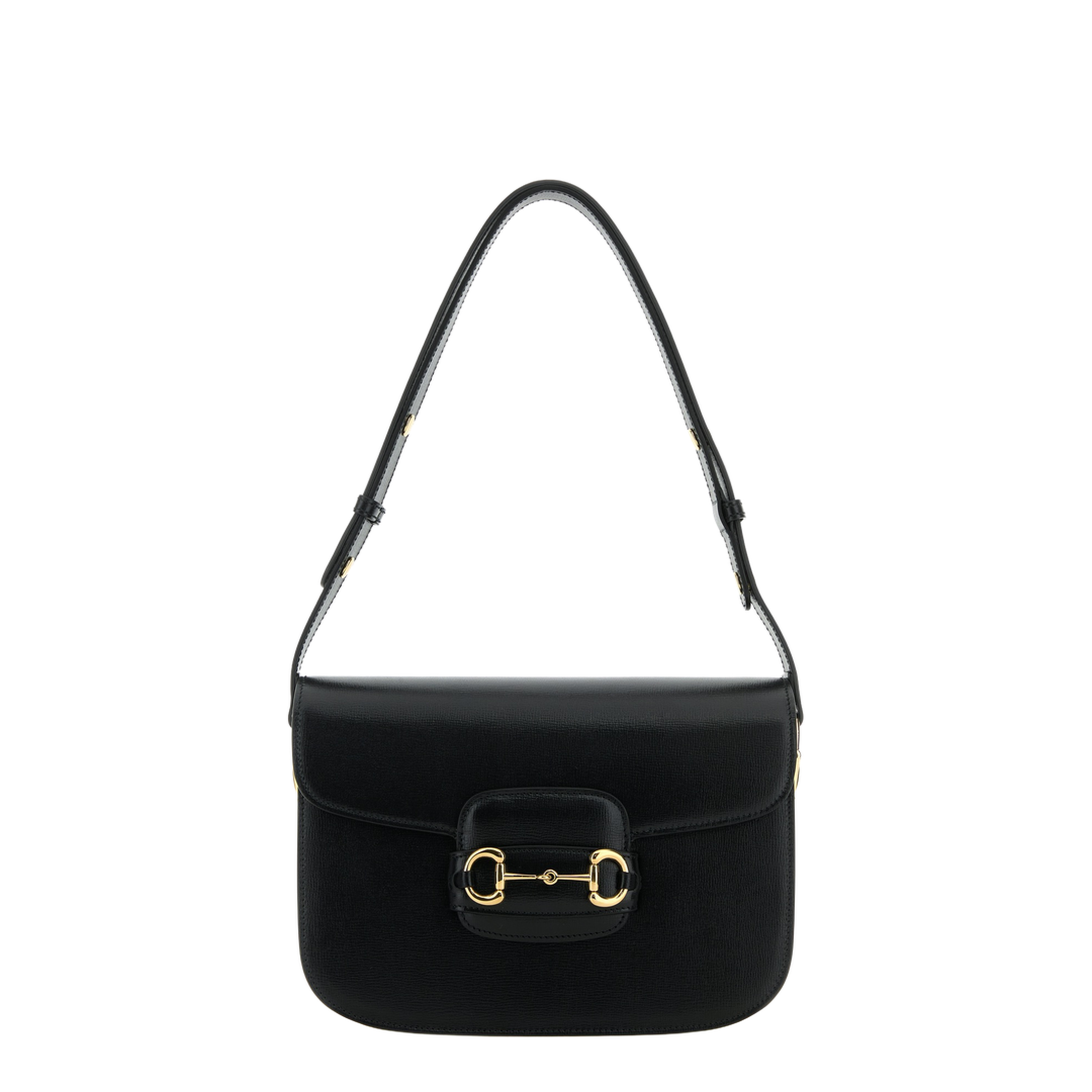 Horsebit 1955 Medium Leather Shoulder Bag - Black