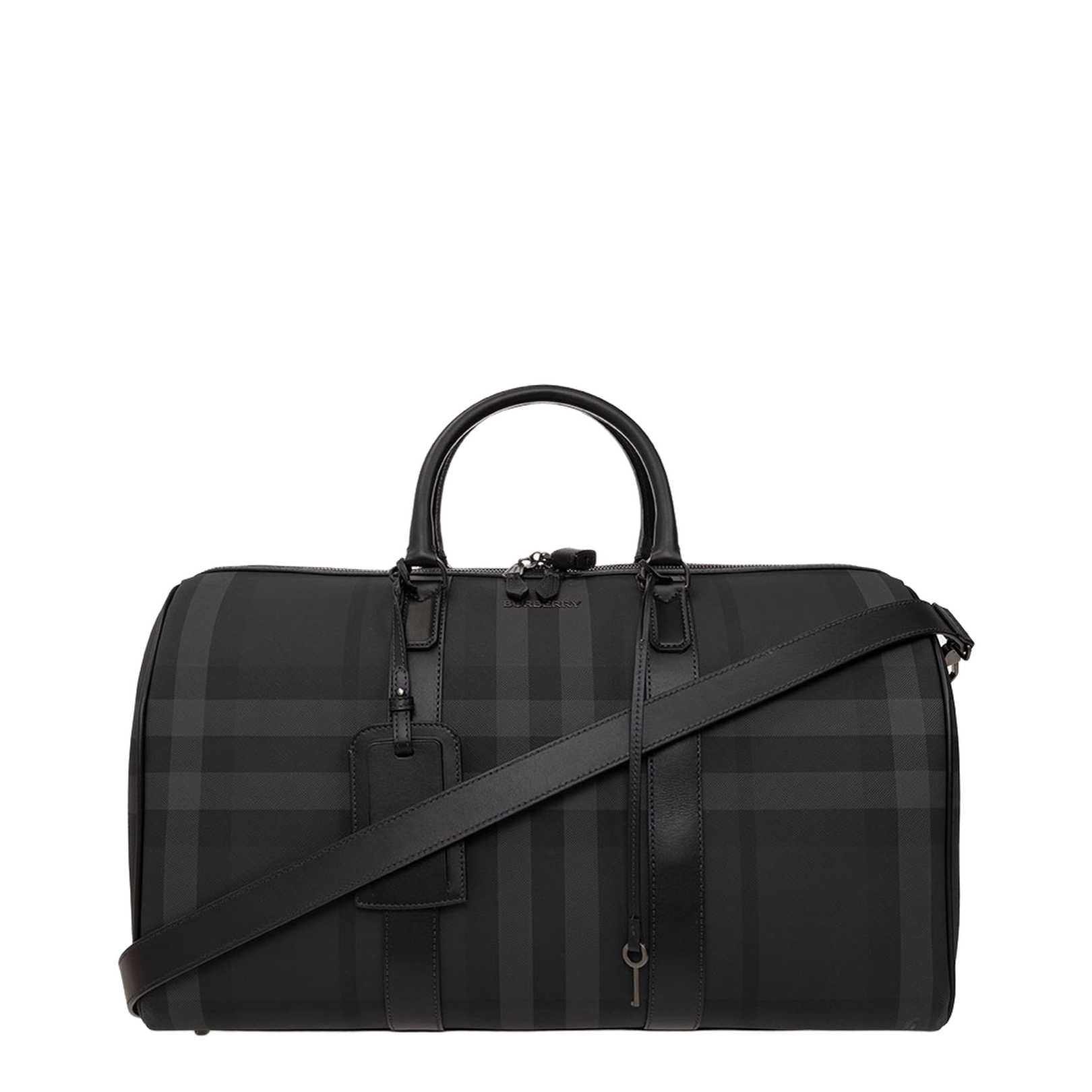 Grey and Black Duffel Bag