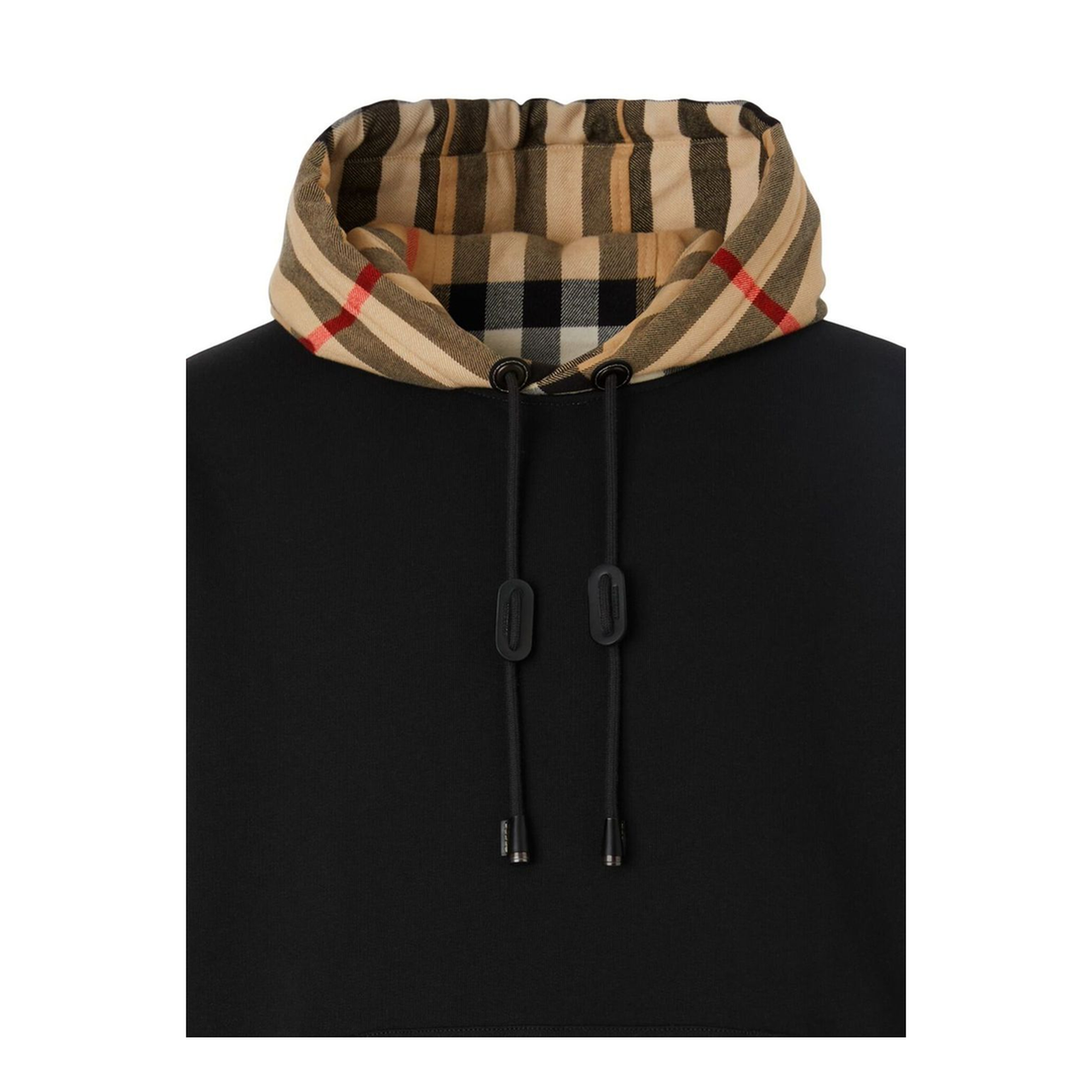 Check Hood Hoody Black