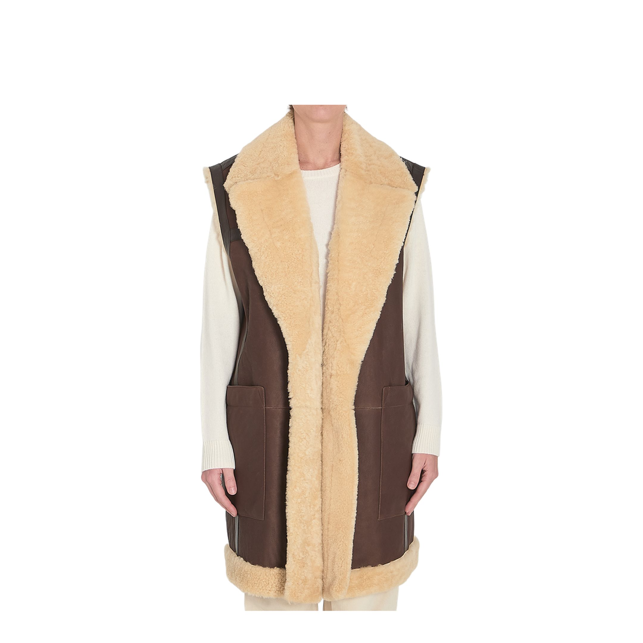 Leather Shearling Vest