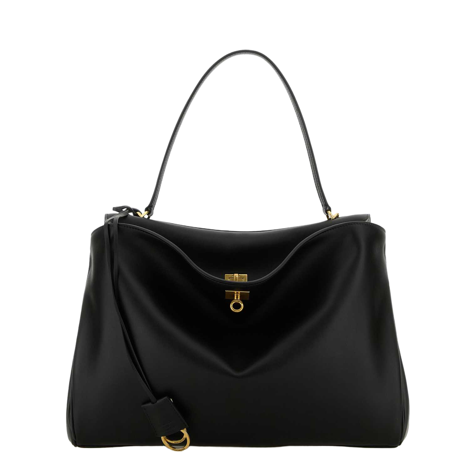 Black Leather Large Rodeo Handbag