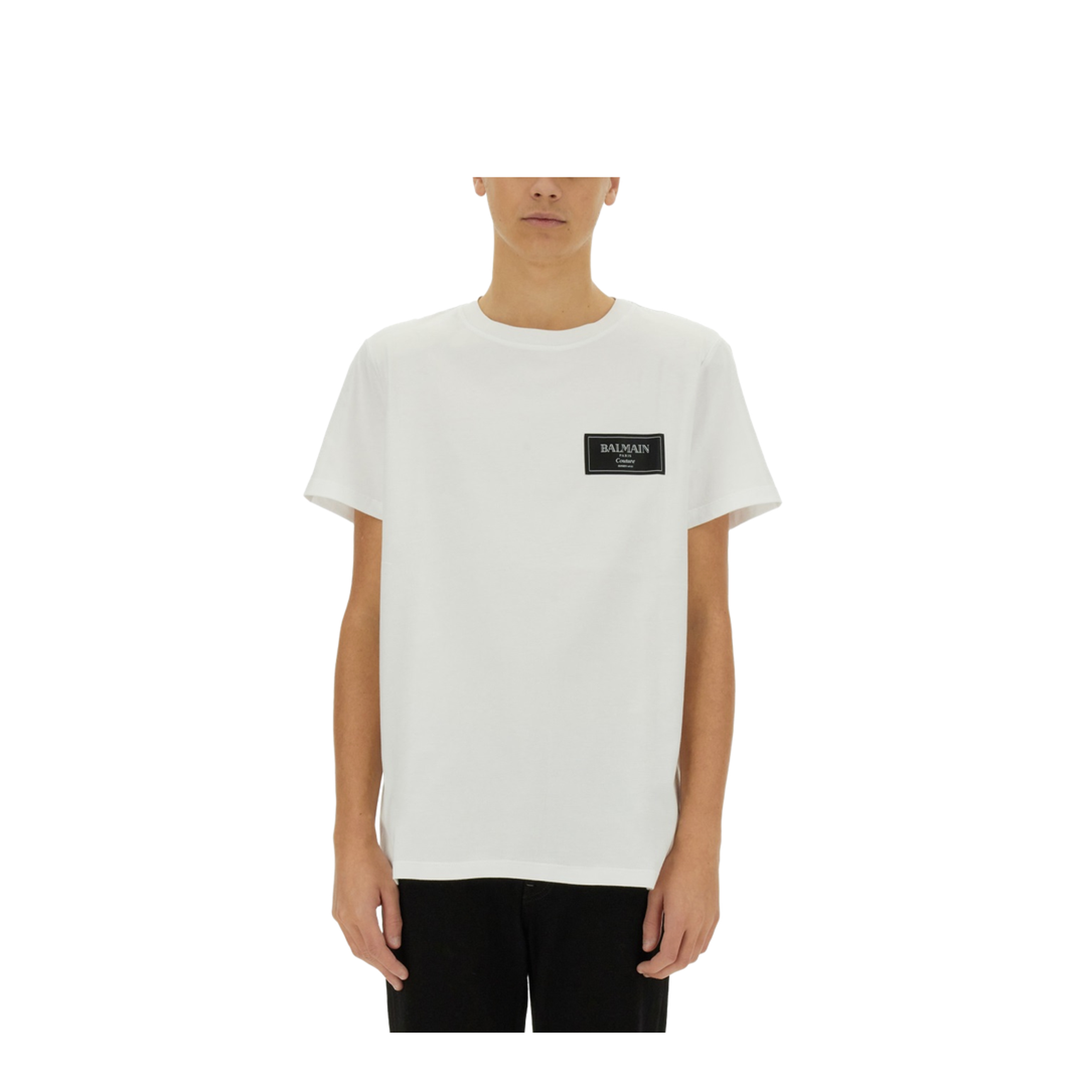 T-shirt with Couture Label White