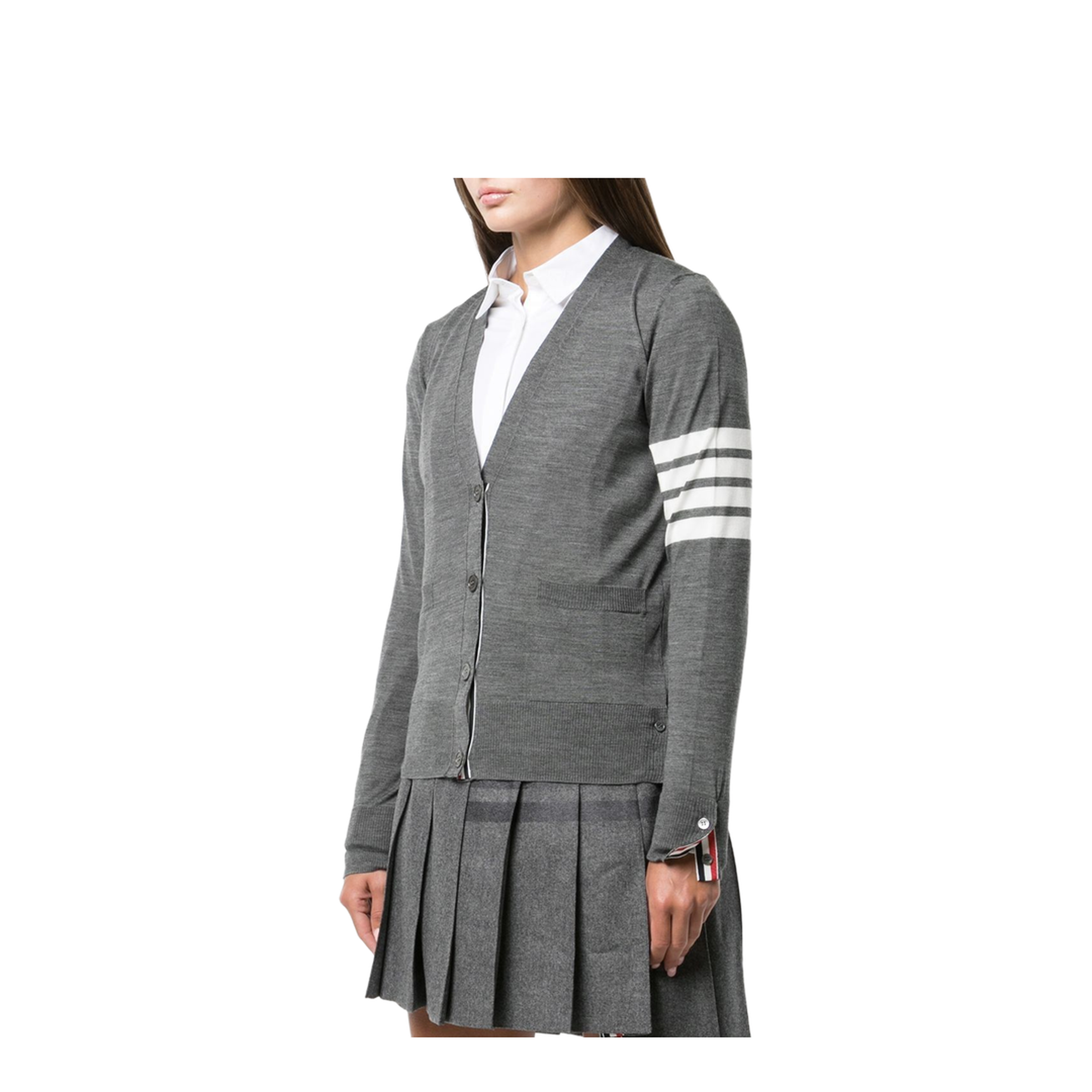 4 Bar Merino Wool Cardigan