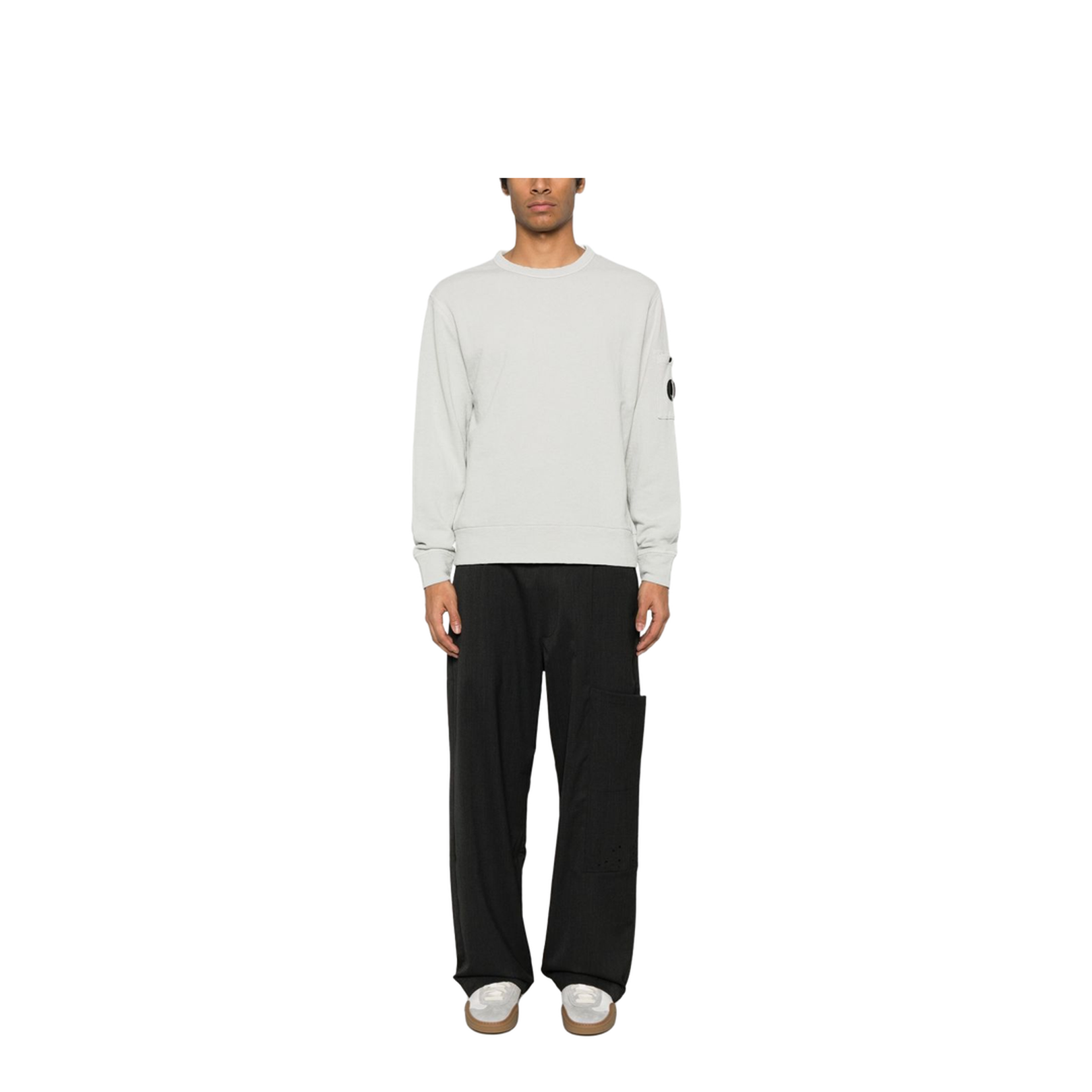 Logo Cotton Sweatshirt In Clear Blue