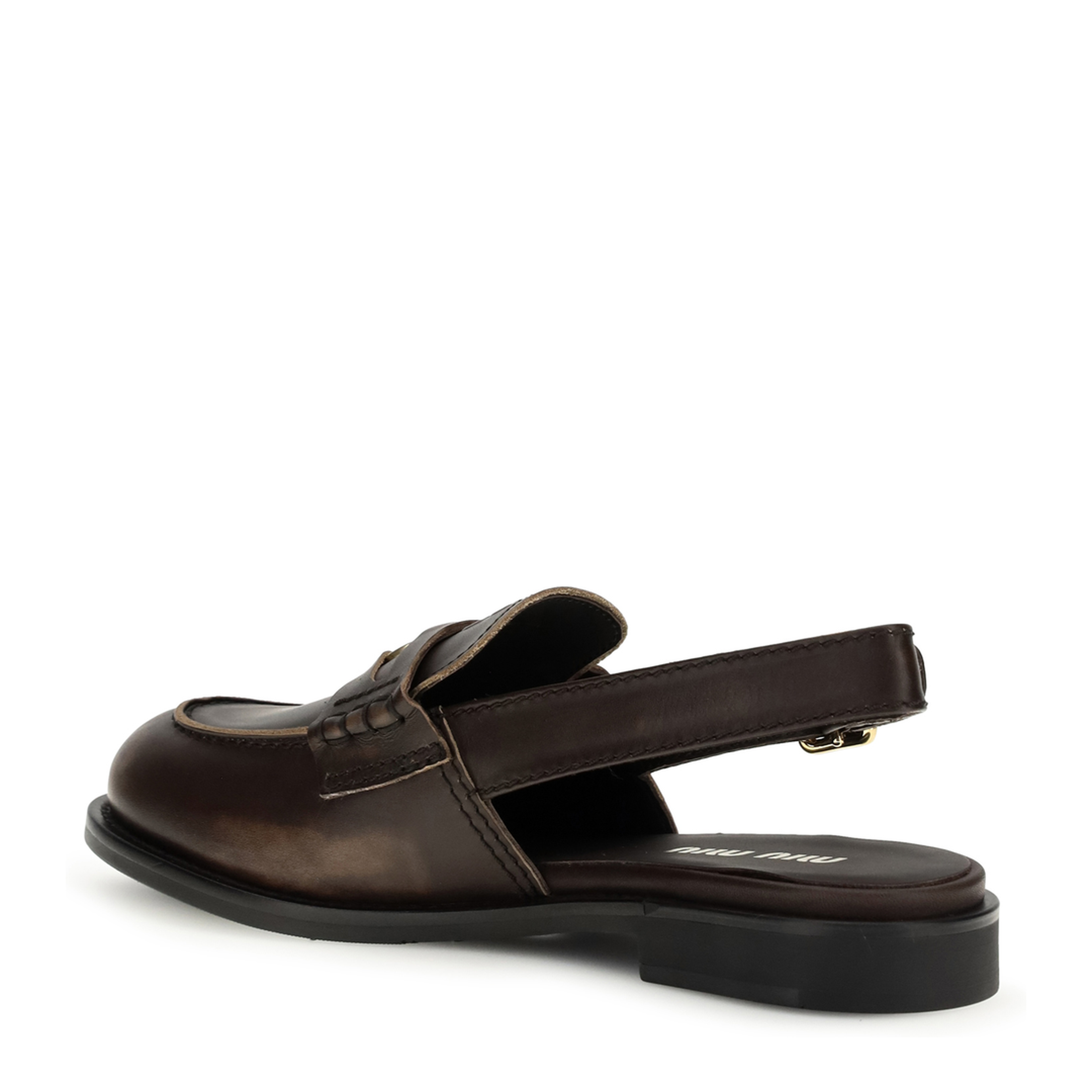 MAYFEYR - Miu Miu - Buckled Leather Loafers - 5D561EF0203G48