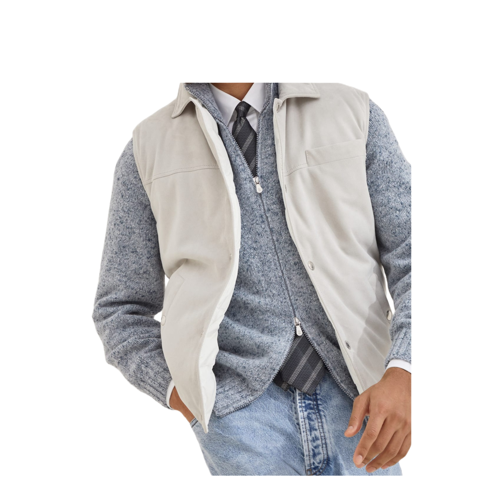 Leather Down Vest