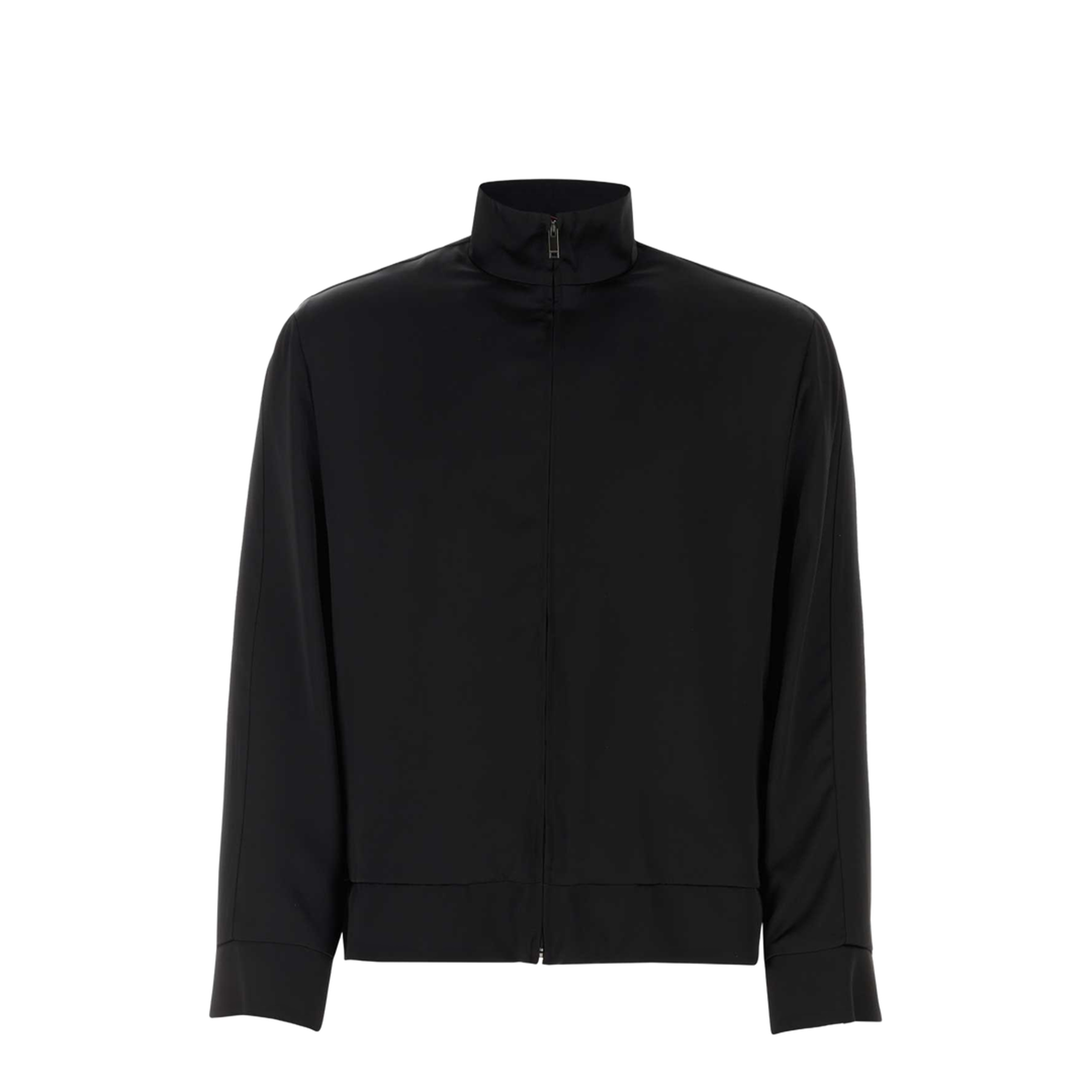 Black Enver Satin Acetate Jacket
