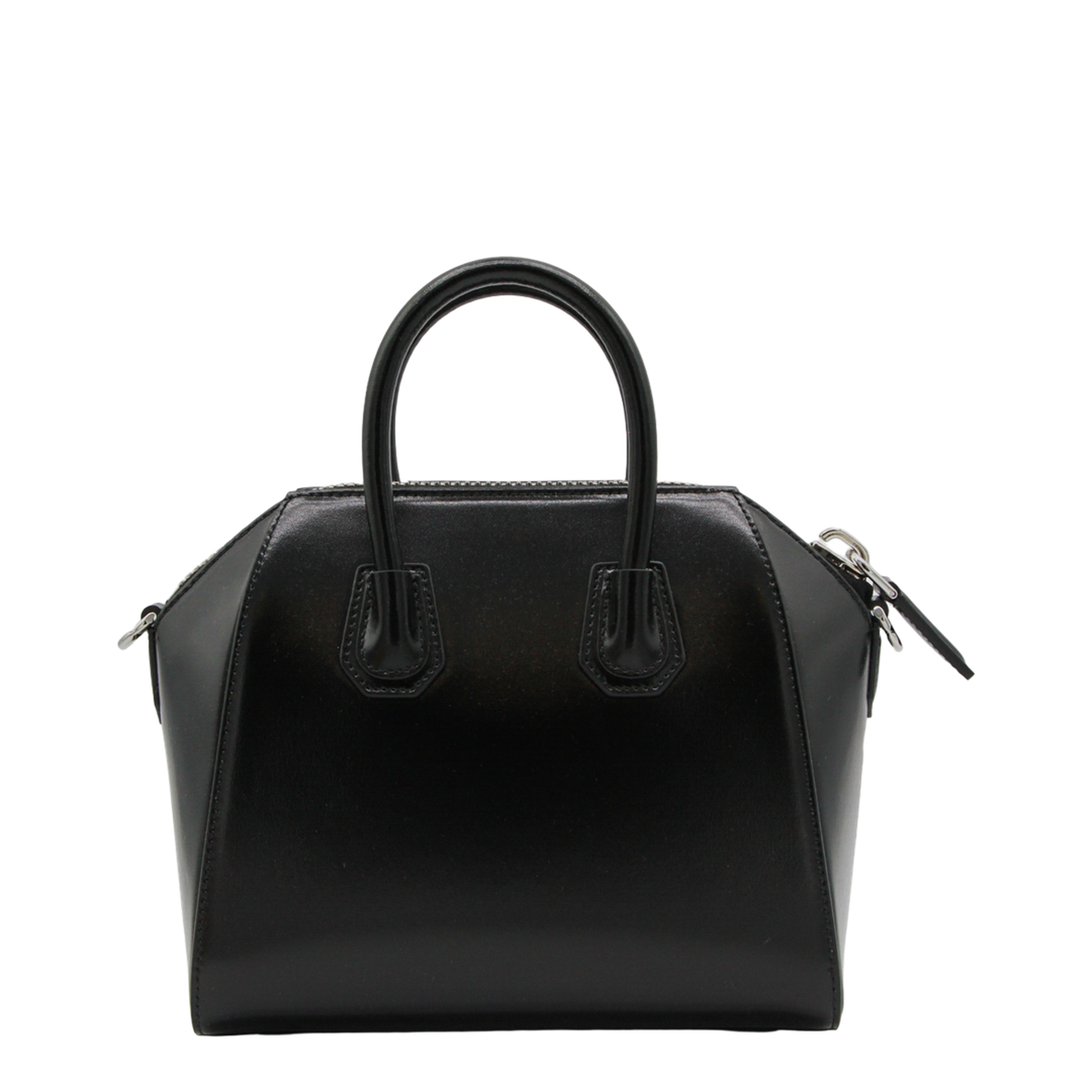Antigona Mini Leather Shoulder Bag in Black