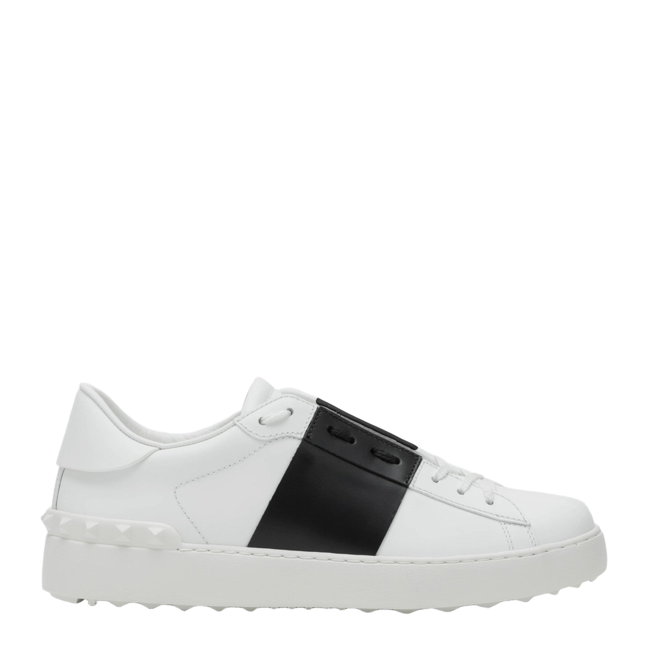 White and Black Open Sneakers