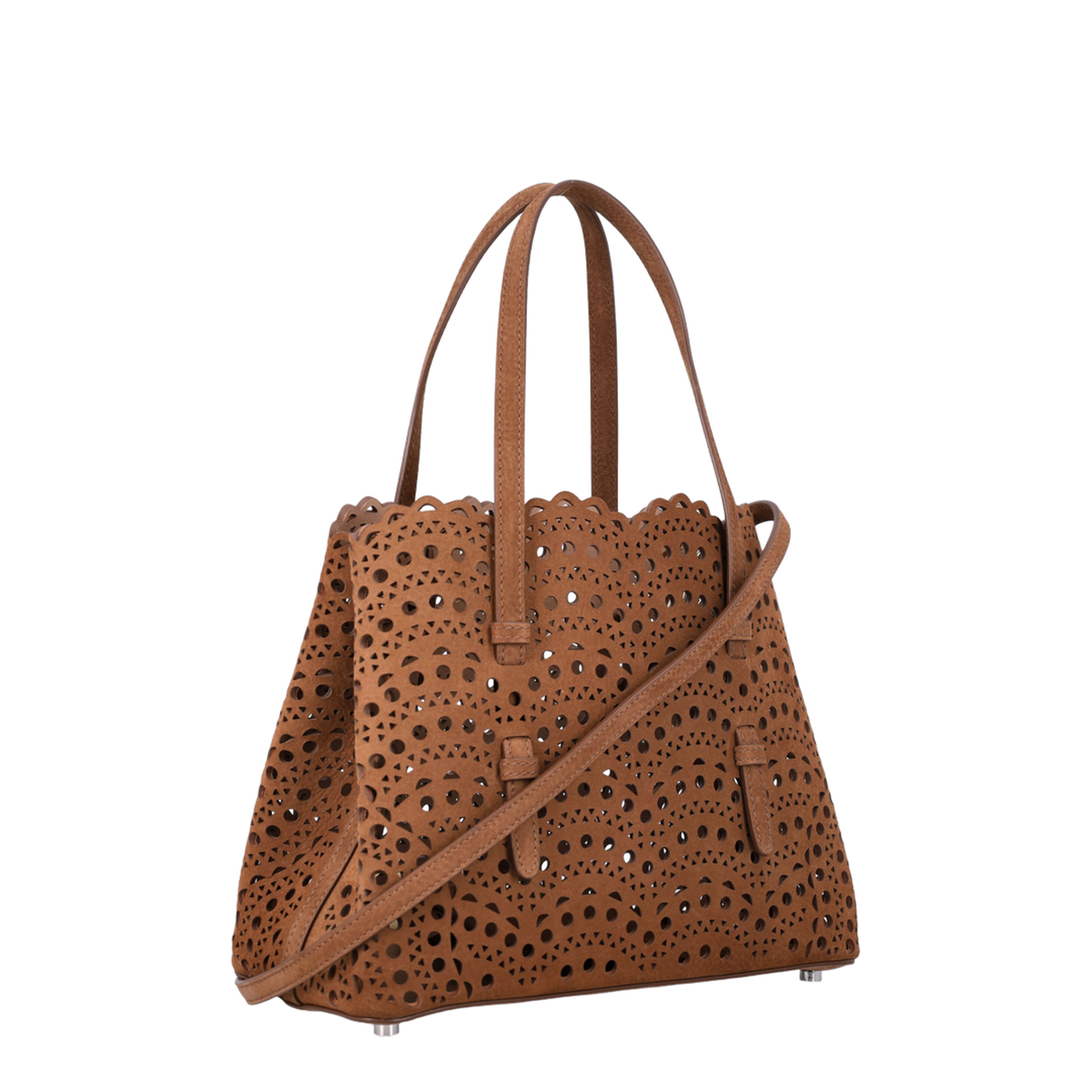 Mina 25 Medium Nubuck Tote Bag - Terracotta Brown