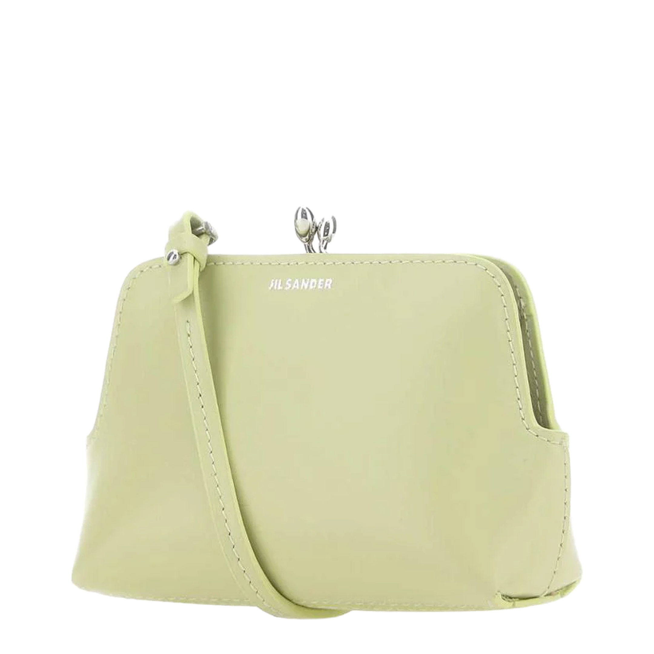 Pastel Green Leather Micro Goji Crossbody Bag