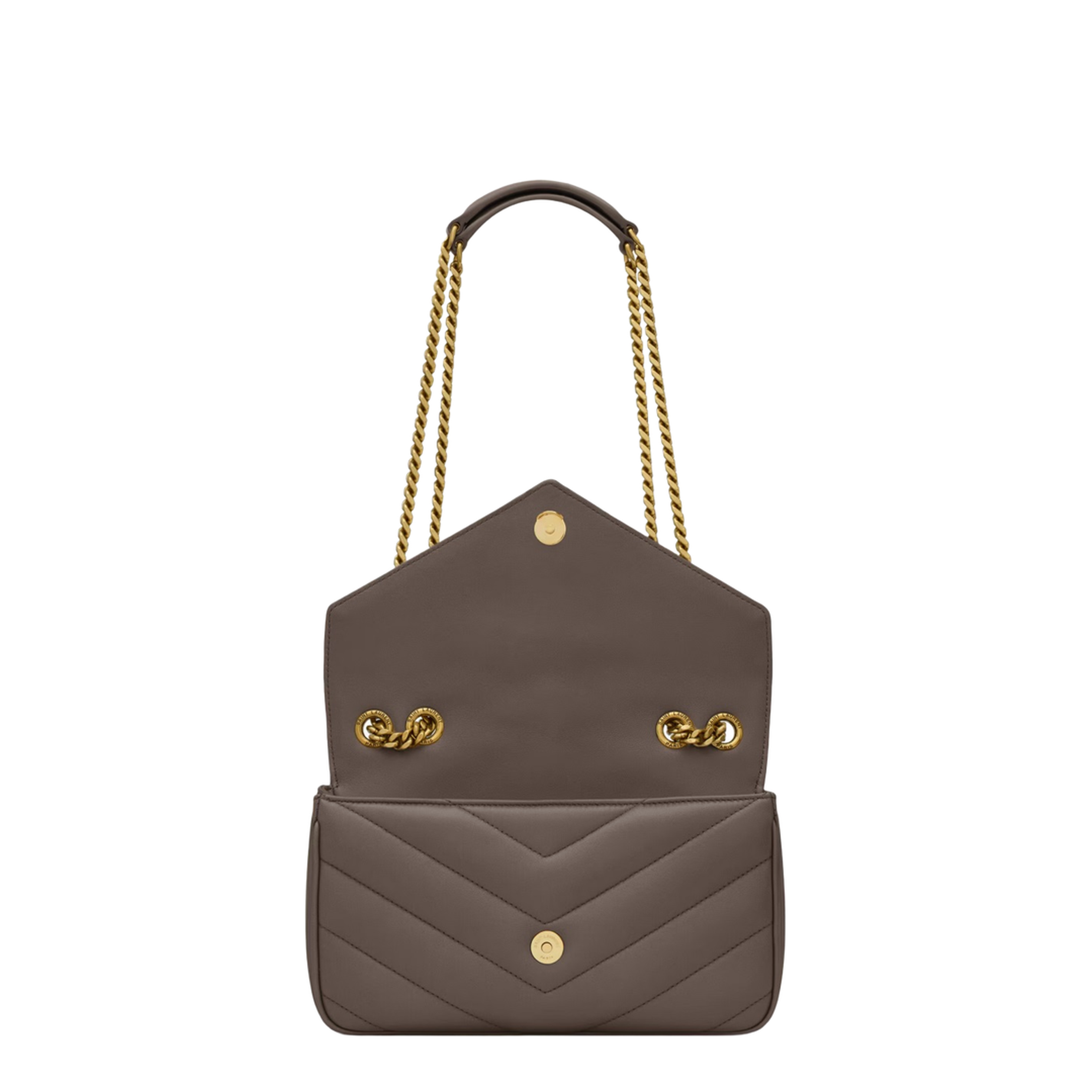 Loulou Small Leather Shoulder Bag - Urban Grey