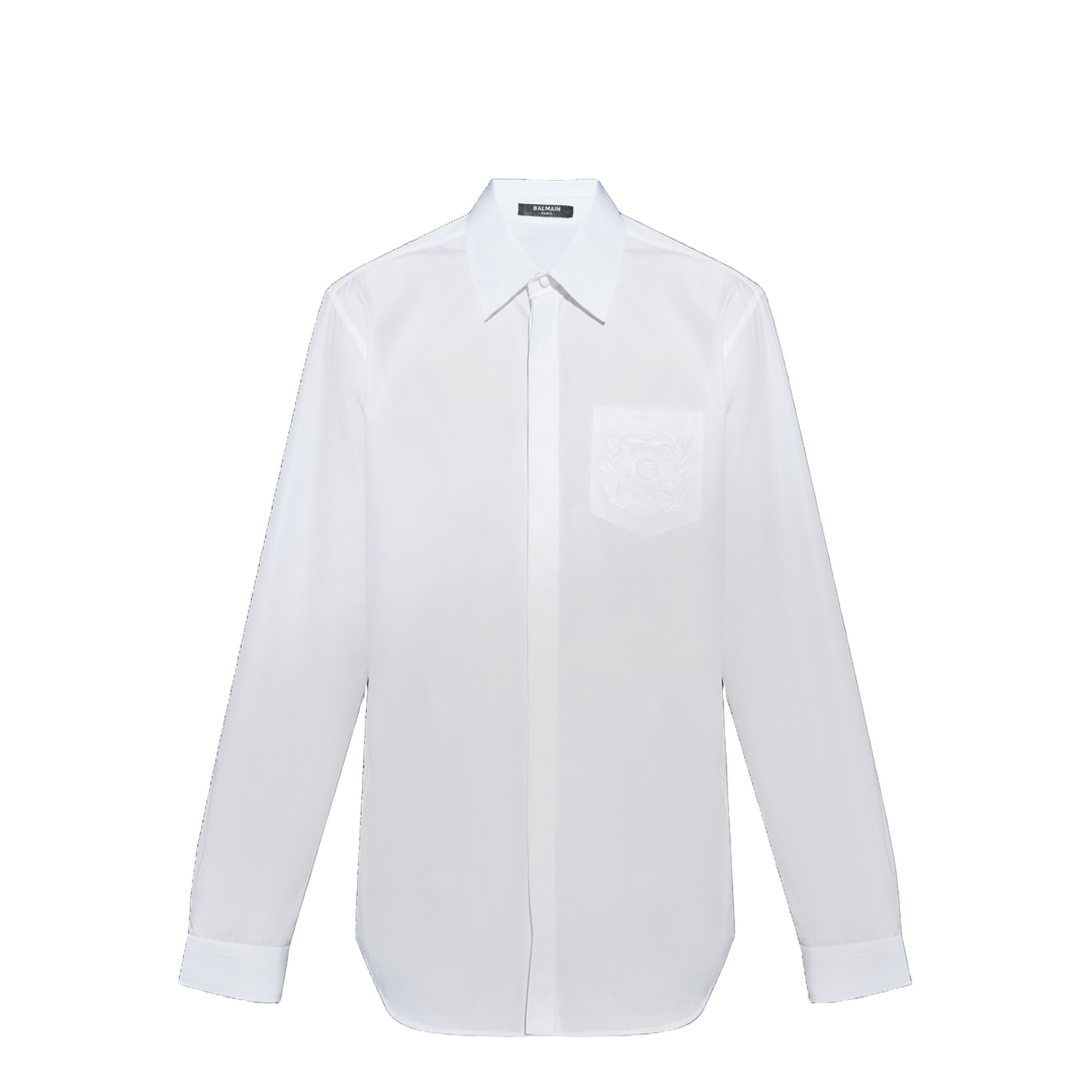 Écusson Embroidered Shirt Poplin White