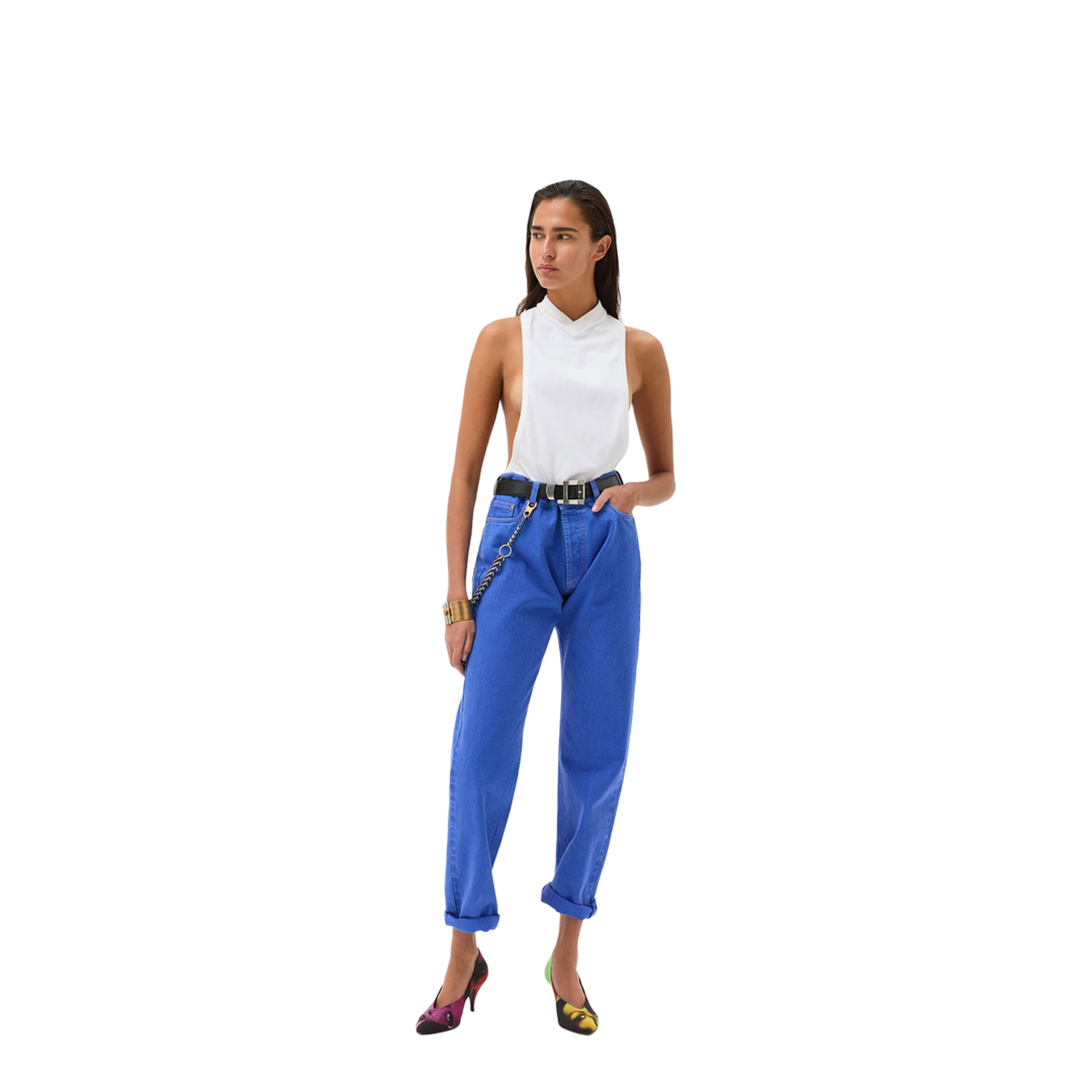 MAYFEYR - Versace - Regular Waist Colored Denim Jeans - 10245691A17871