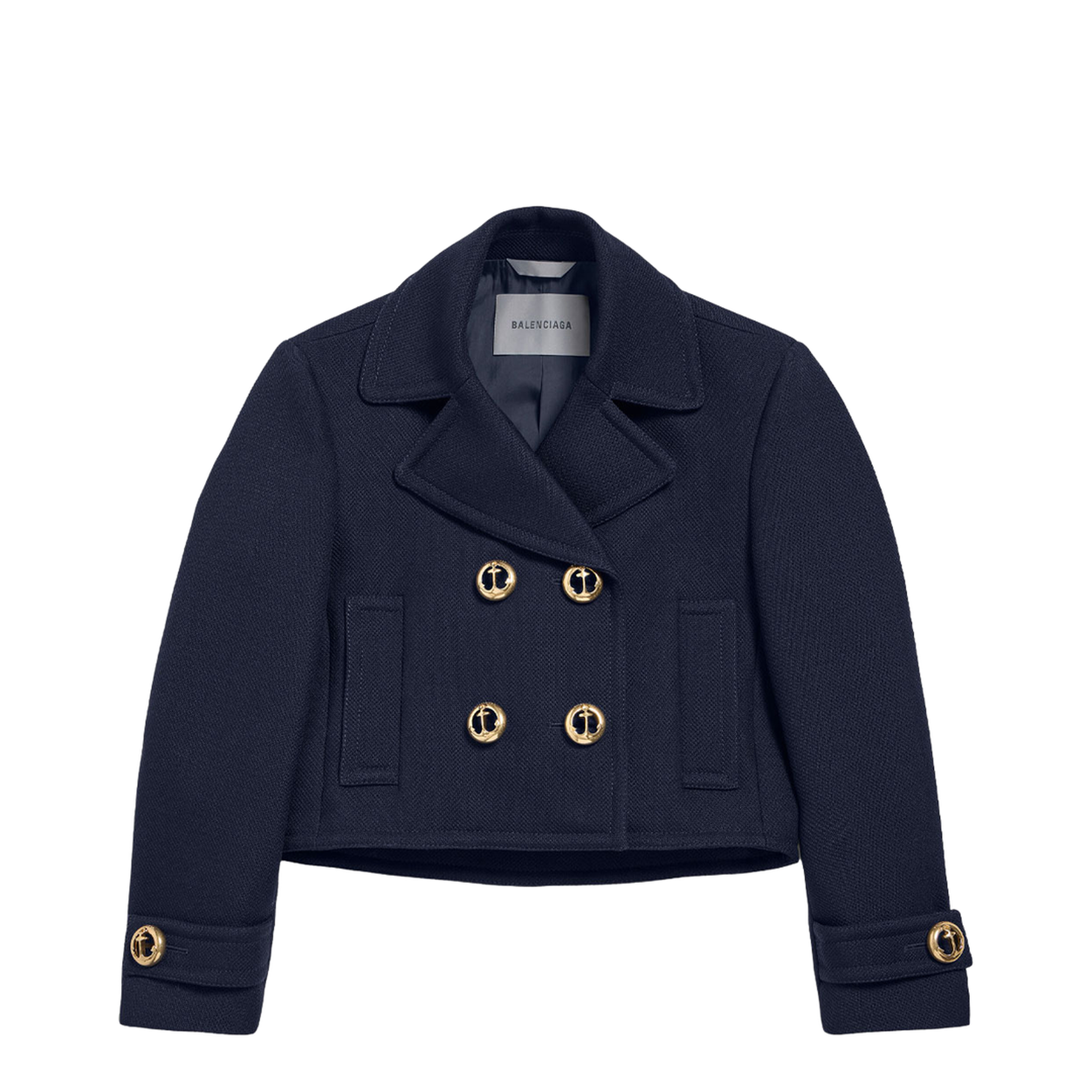 MAYFEYR - Balenciaga - Cropped Peacoat In Textured Wool - A002D7TUU16