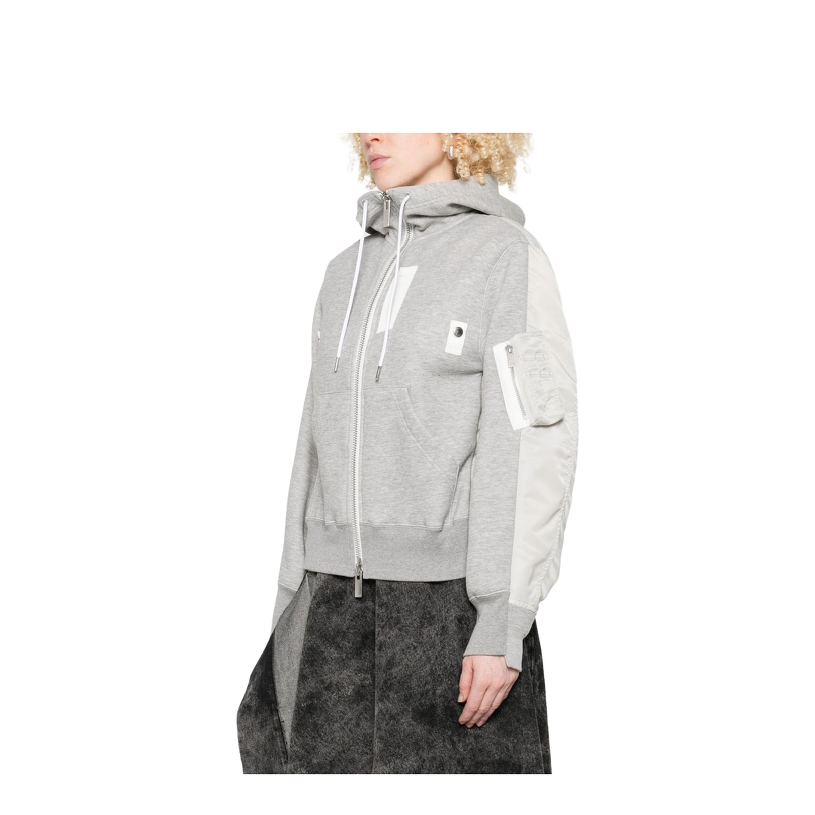Cotton and Nylon Hoodie