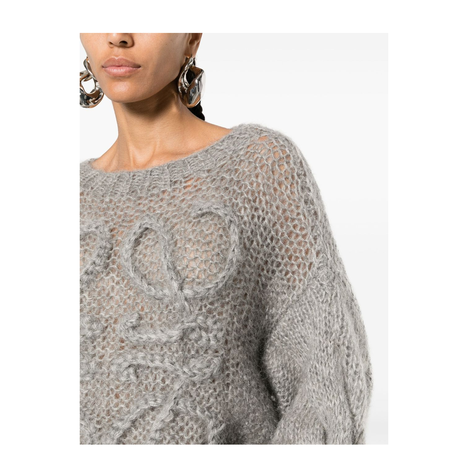 Gray Anagram Mohair Sweater