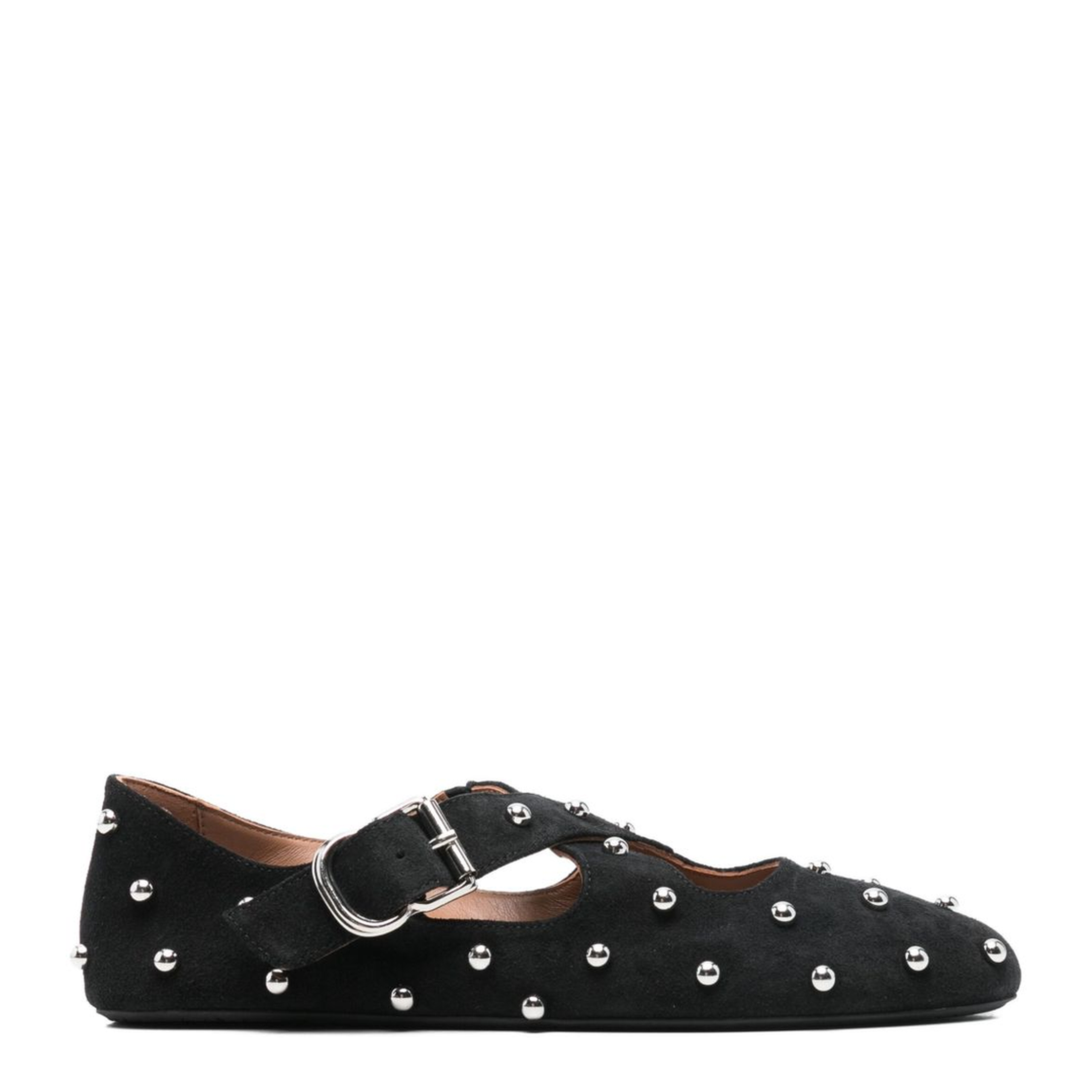 Black Crossed Strap Ballet Flats