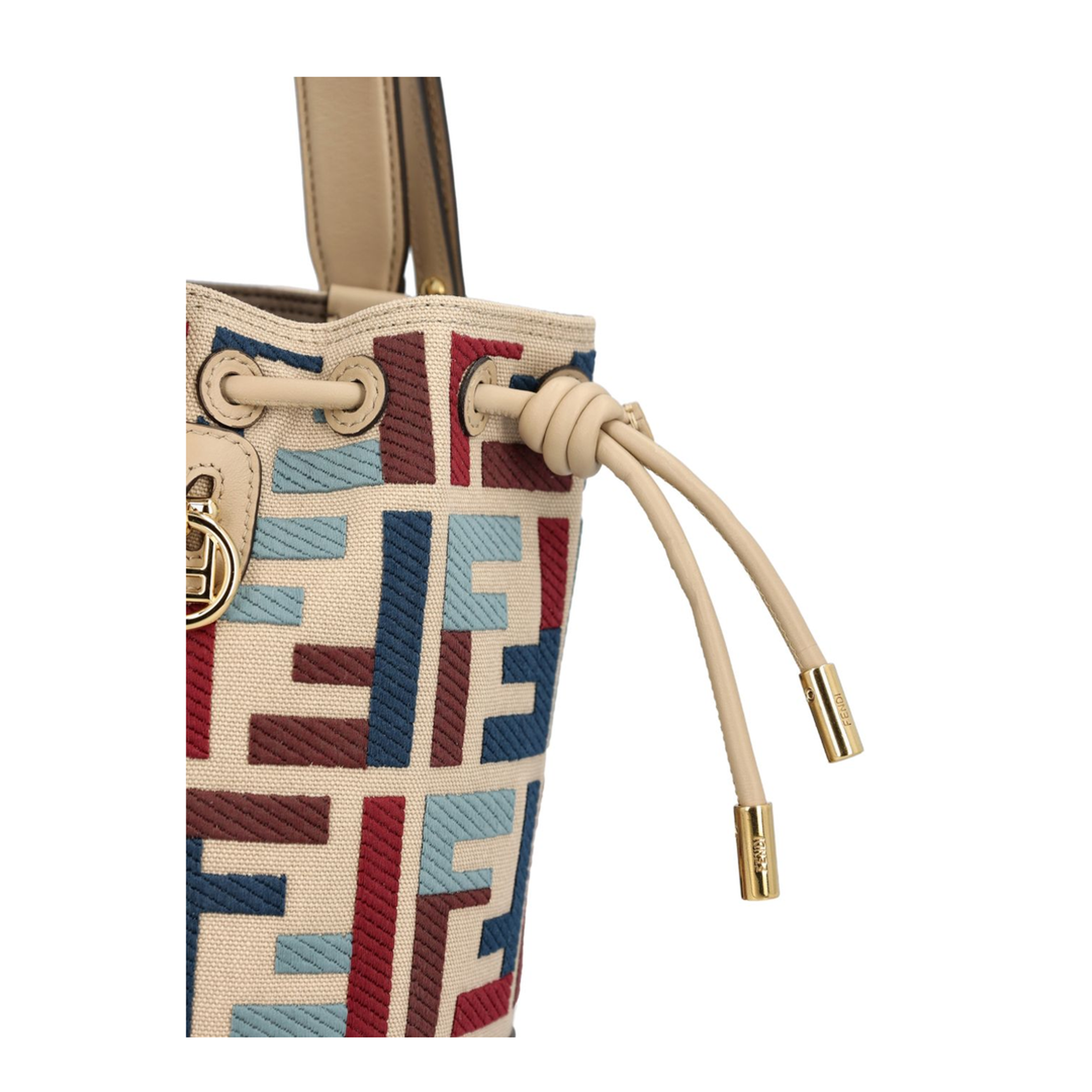 Mon Tresor Mini Canvas Bucket Bag - Multicolour