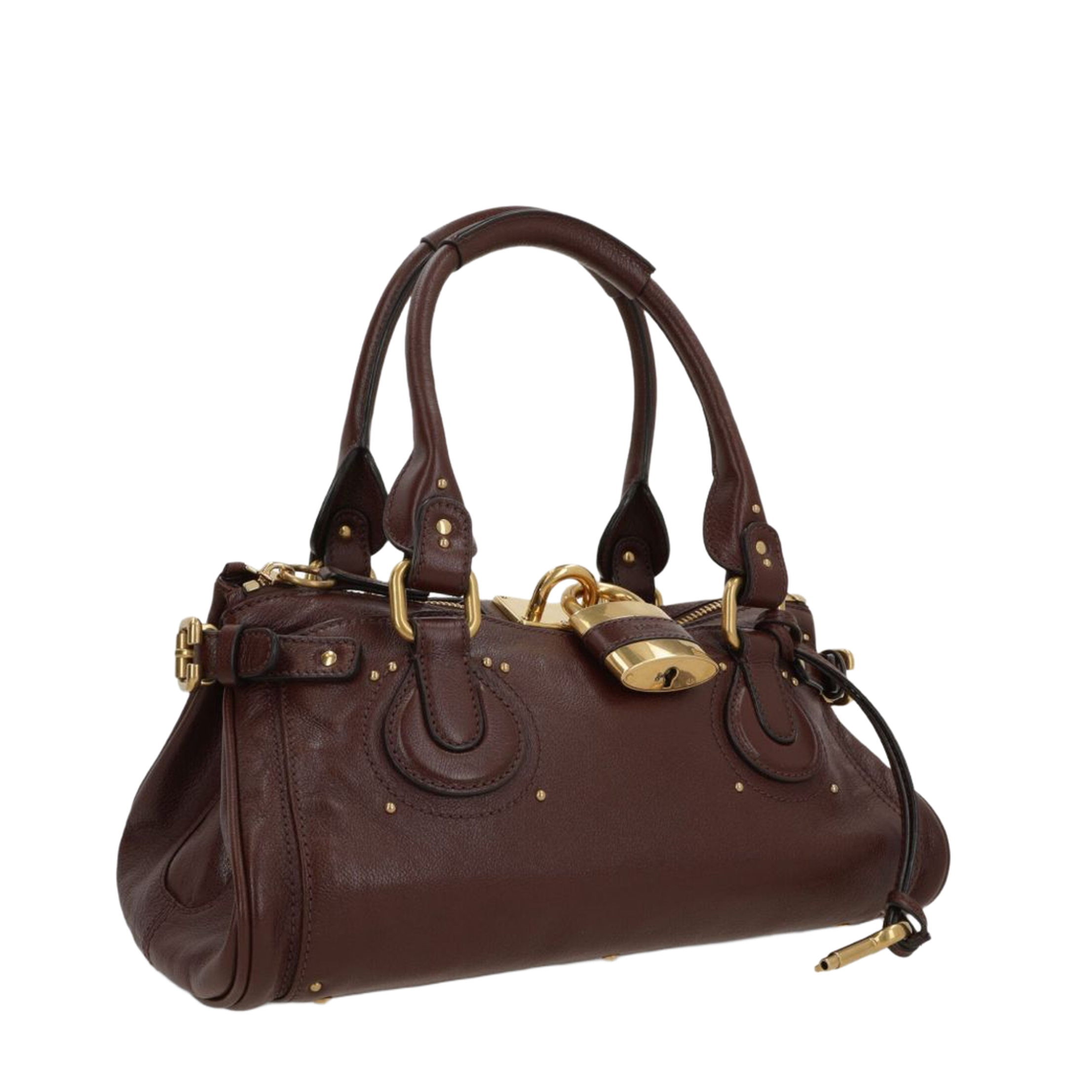 Paddington Buffalo Leather Shoulder Bag - Garnet