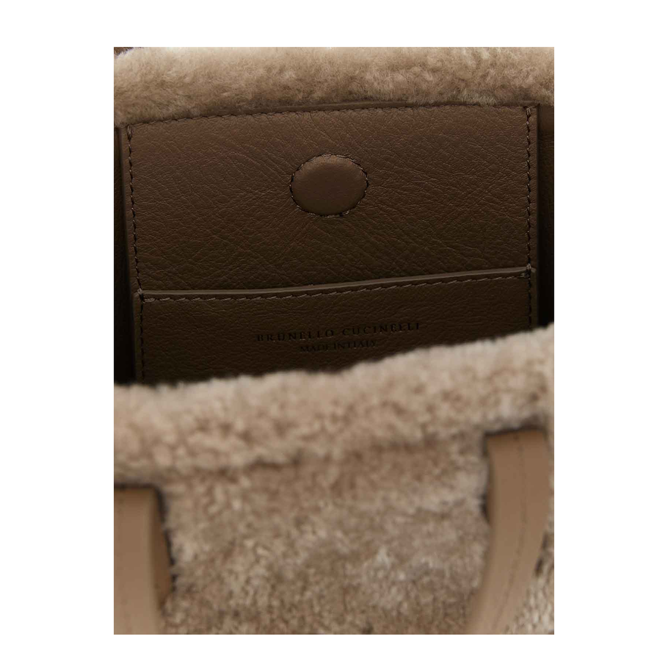 Curly Shearling Mini Handbag