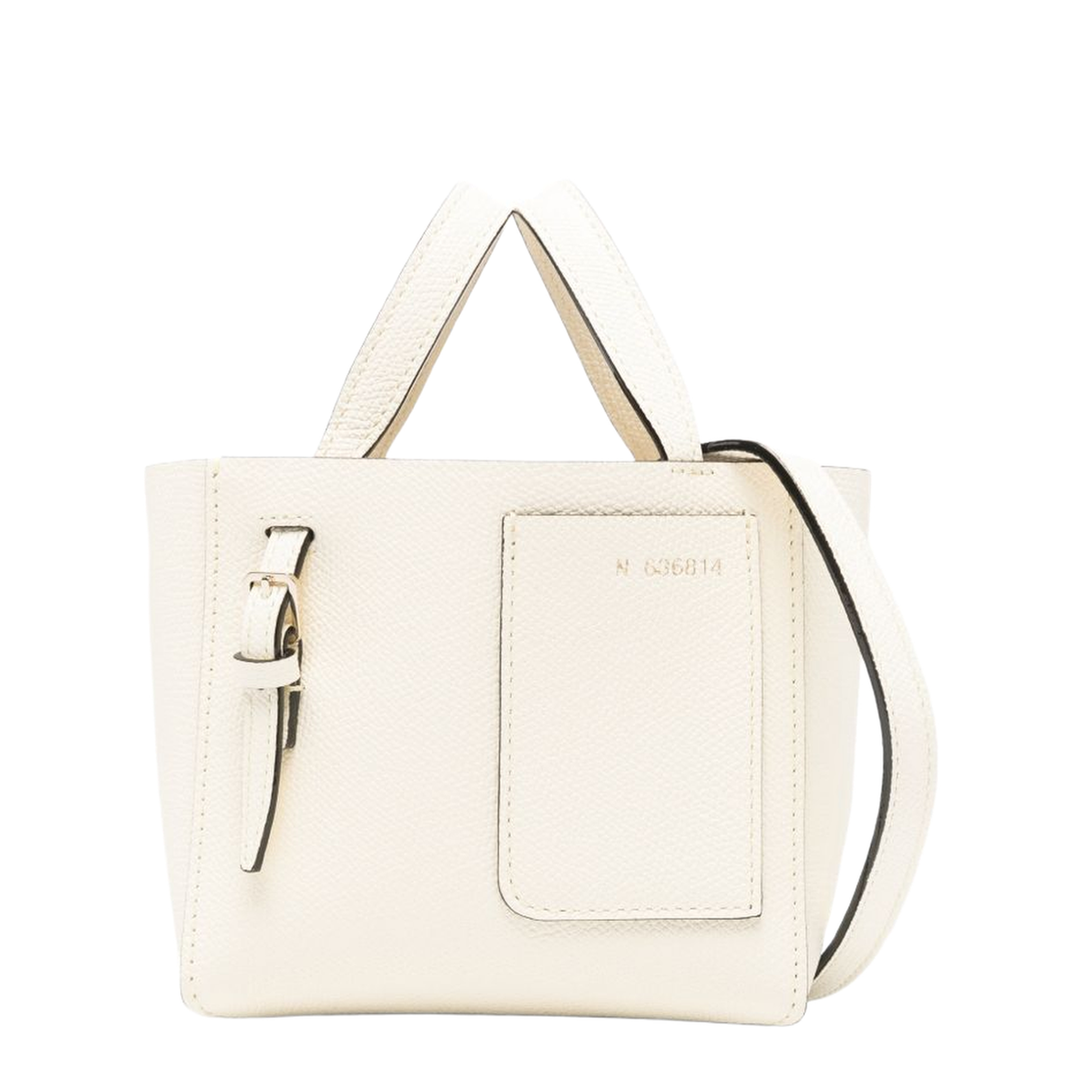 Soft Bucket Nano Bag Millepunte Calf Leather Bucket Bag - Pergamena White