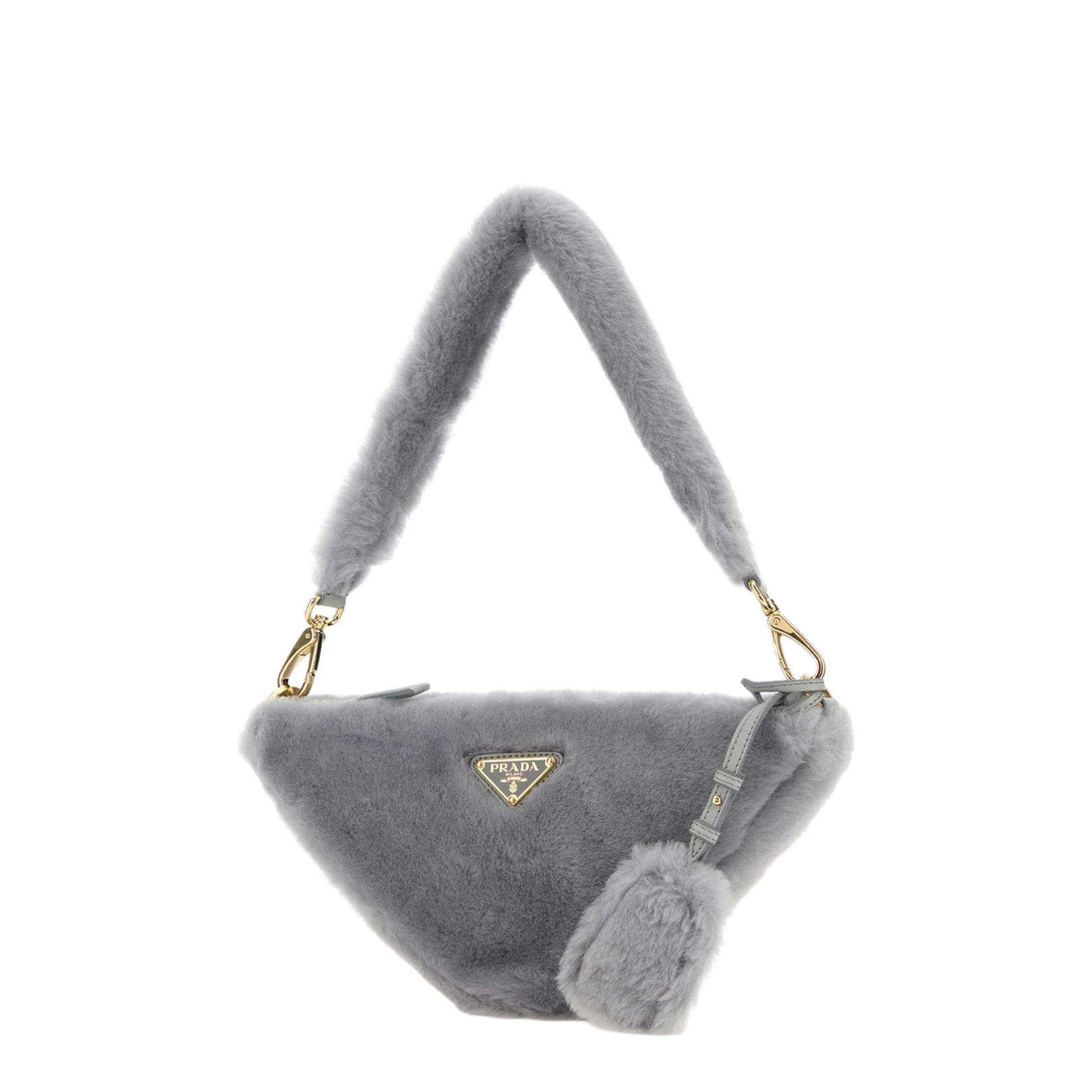 Shearling Triangle Handbag
