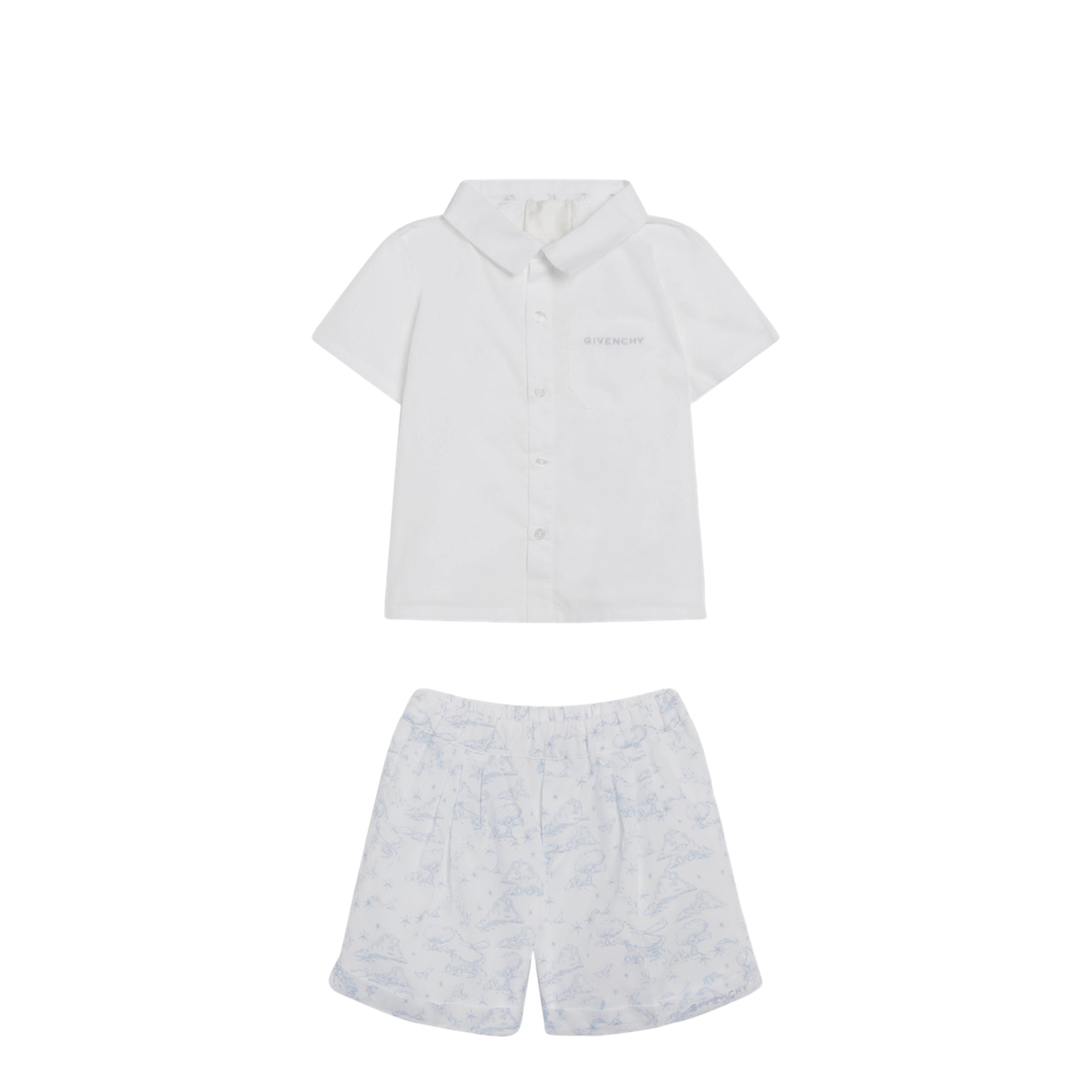 MAYFEYR - Givenchy - White Light Blue Cotton Two-Piece Set - H31262CON48