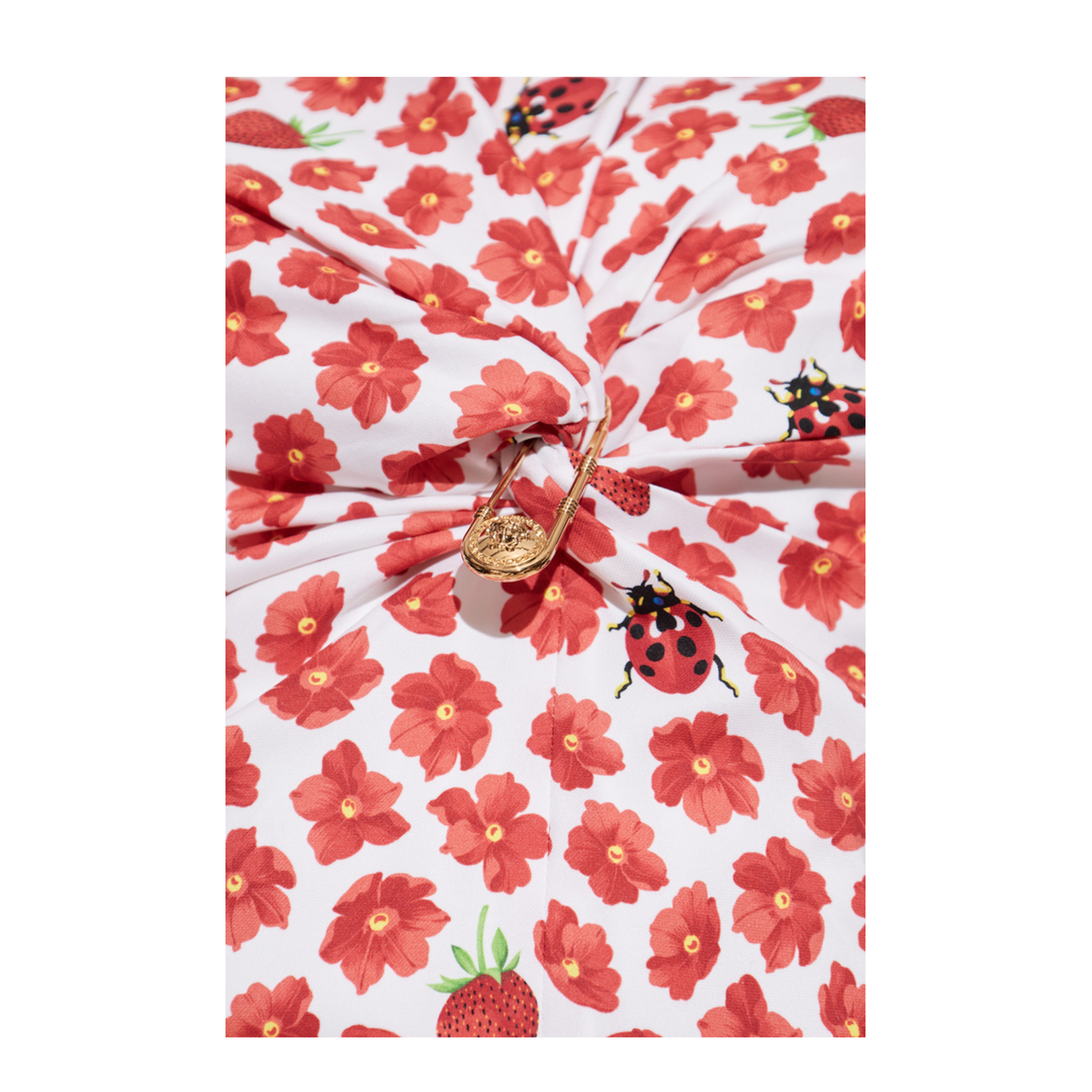 Silk Top with Floral Motif