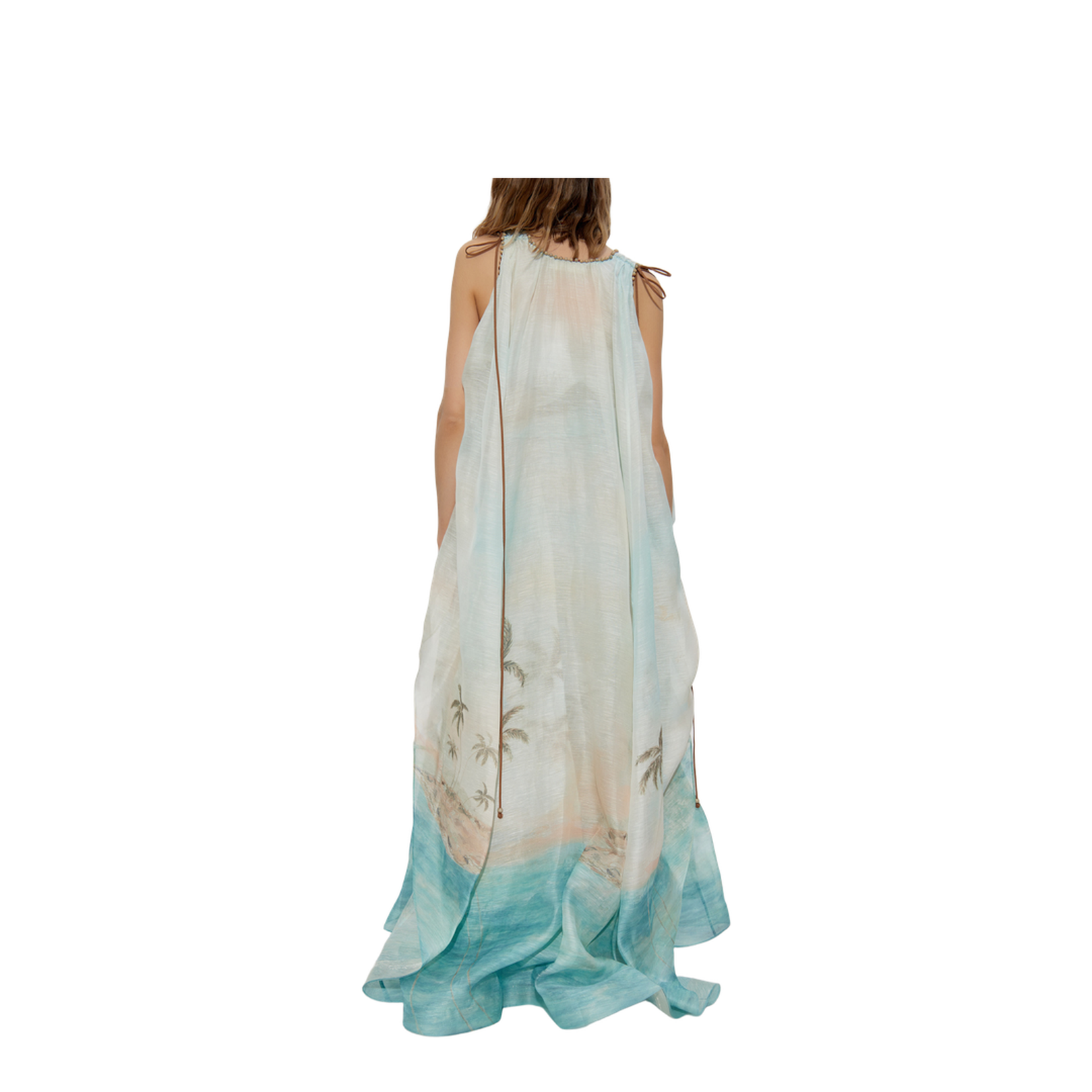 Dress with silk finish