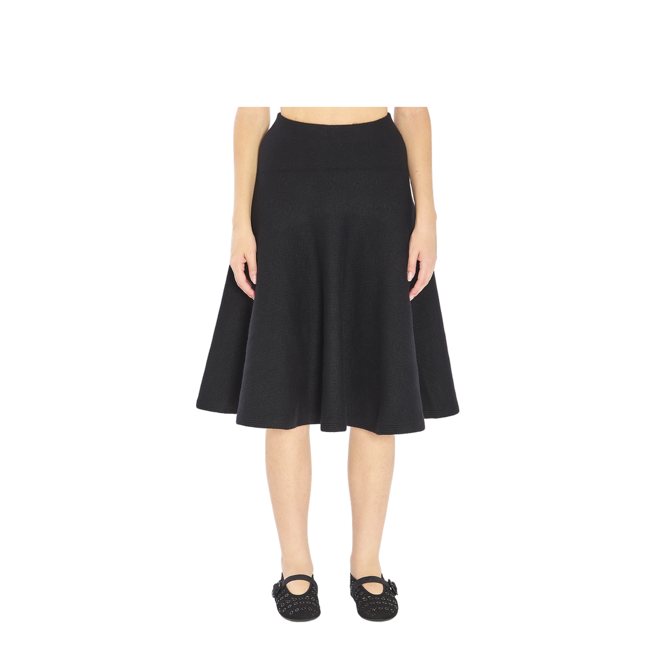A-line knit skirt