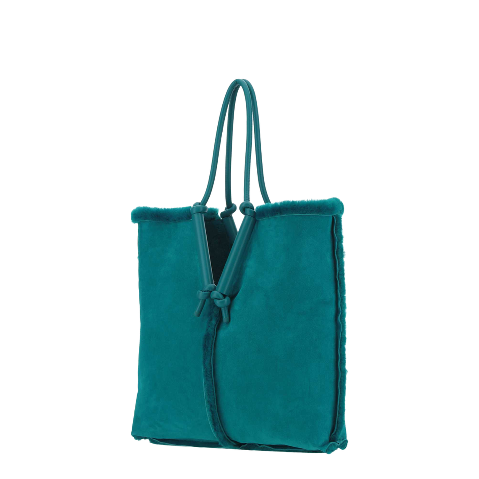 Bolster Medium Lambskin Tote Bags - Blue