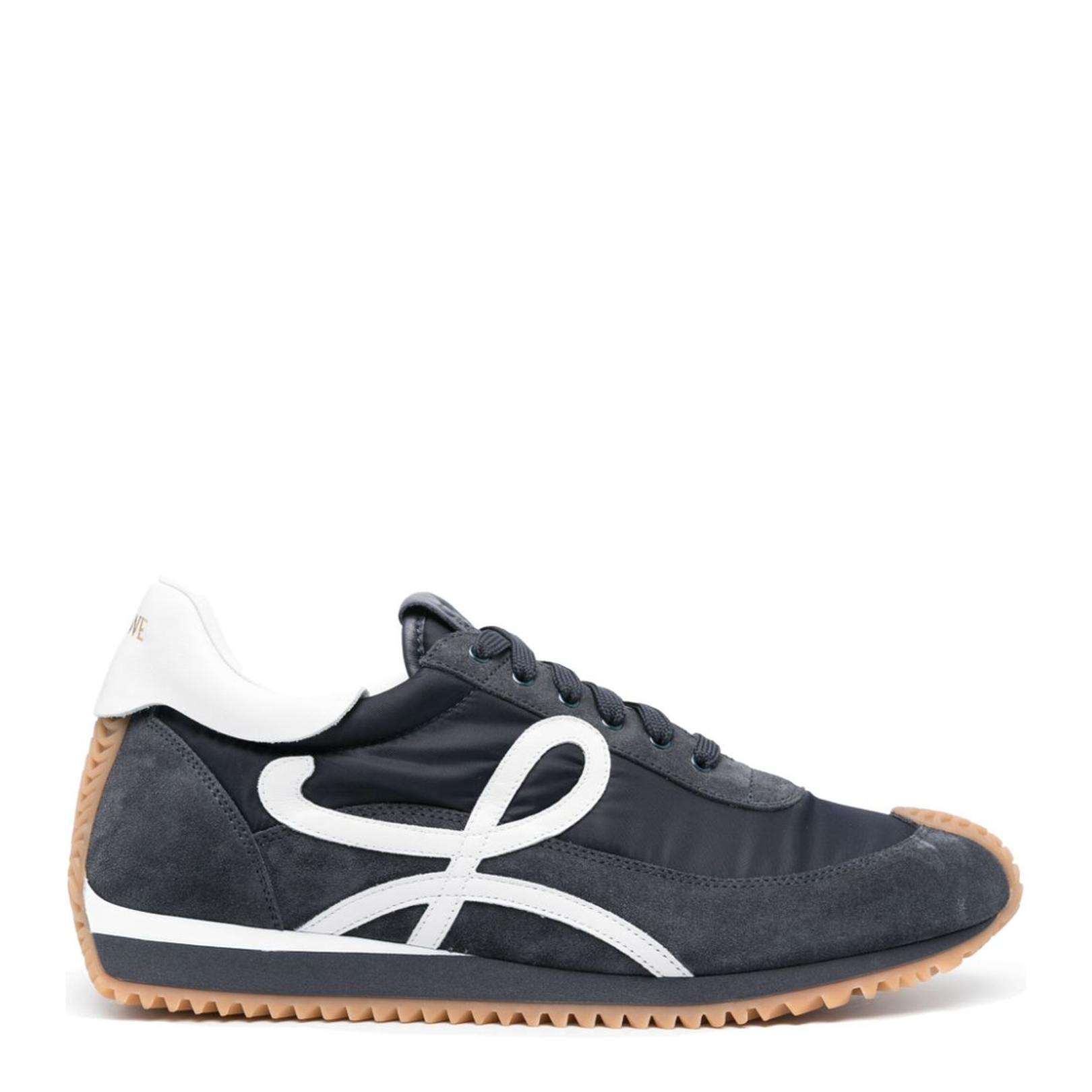 Flow Runner Leather-Trimmed Suede and Nylon Sneakers