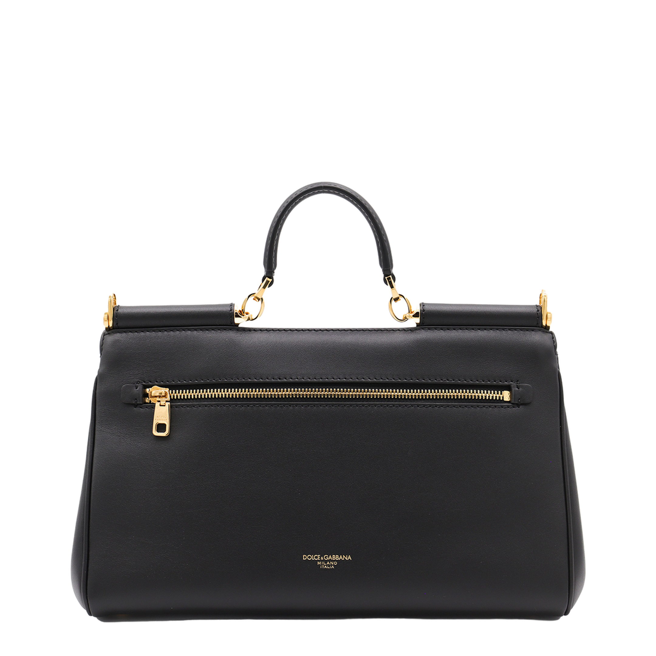 My Sicily handbag in plongé calfskin in Black