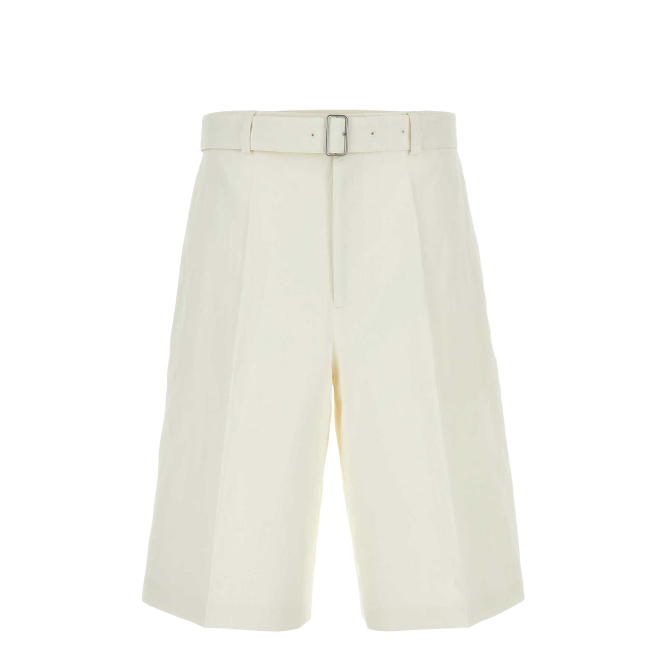 Ivory Linen Bermuda Shorts