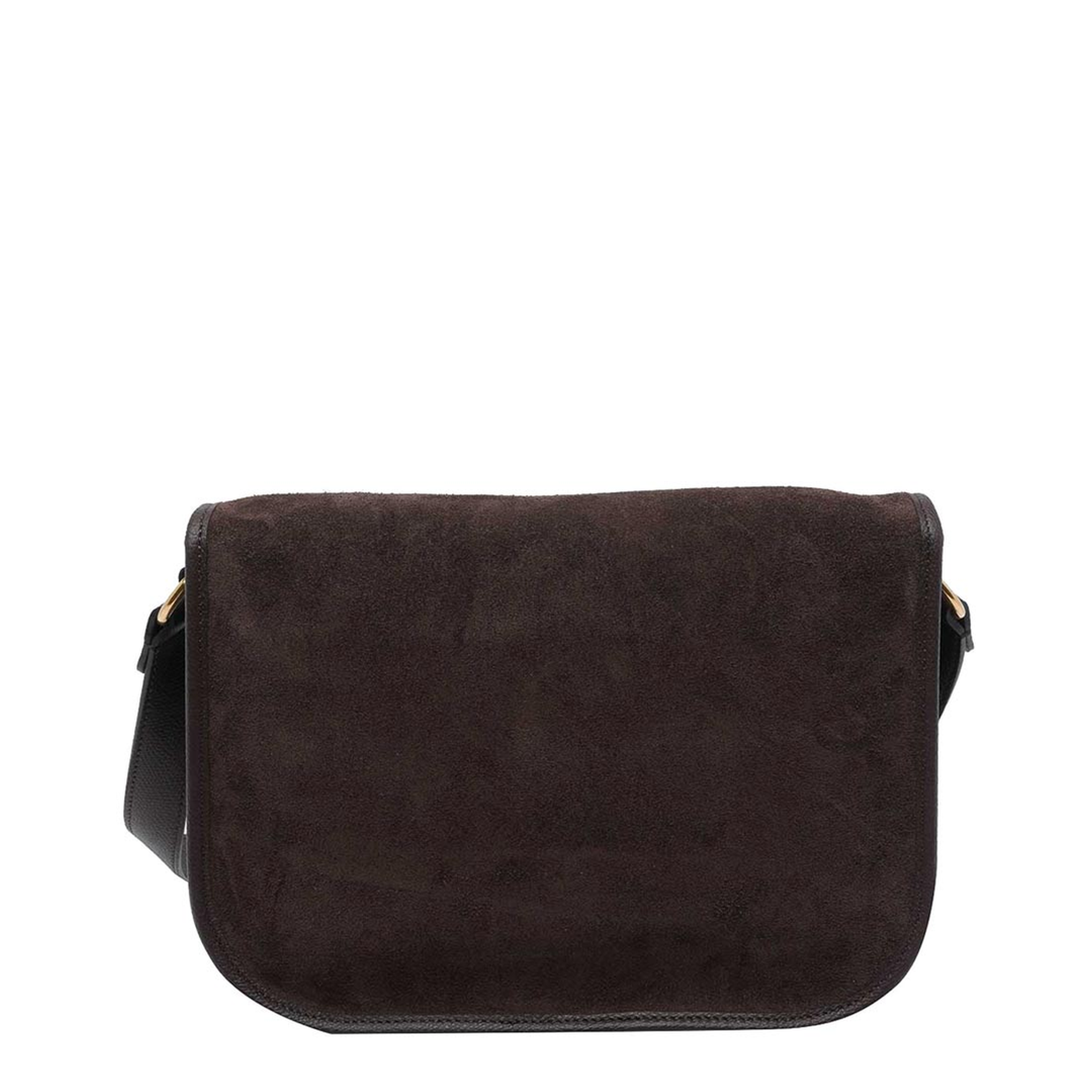 Dark Brown Suede Antibes Crossbody Bag