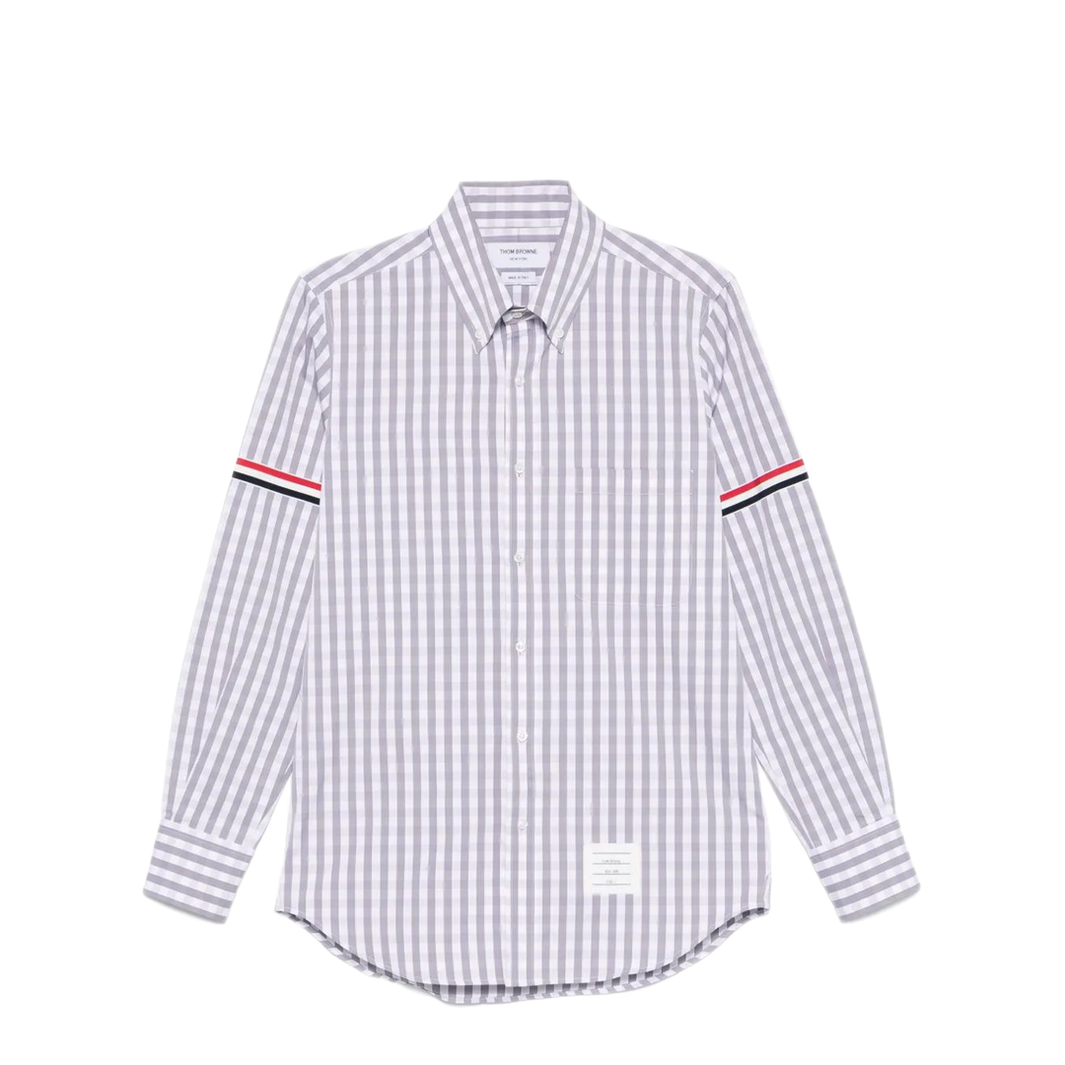 MAYFEYR - Thom Browne - Straight Fit L/S Shirt With Gg Armband In Gingham Check Poplin - MWL301OF0998035