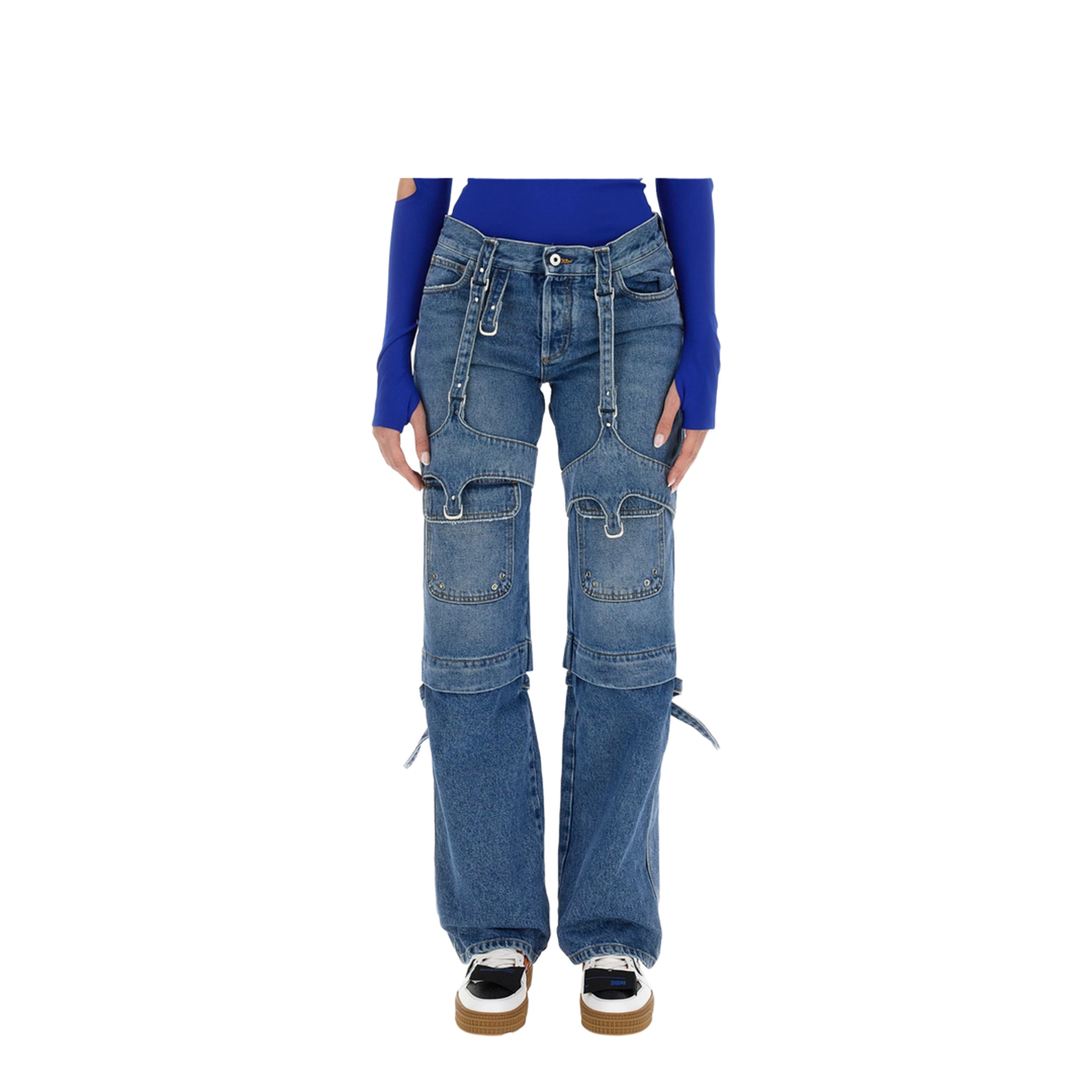 Cargo Zip Pants Blue