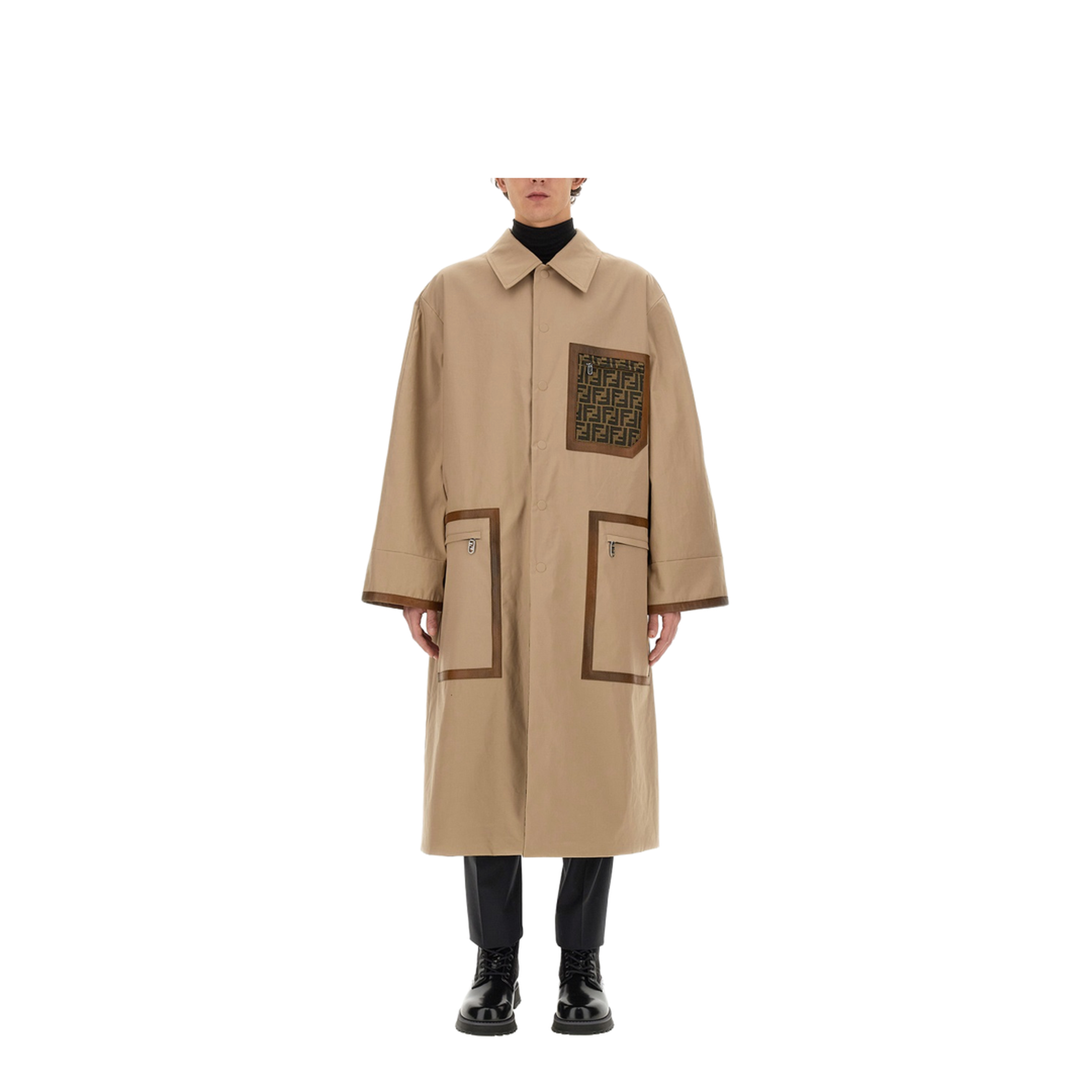 Fabric Trench Coat