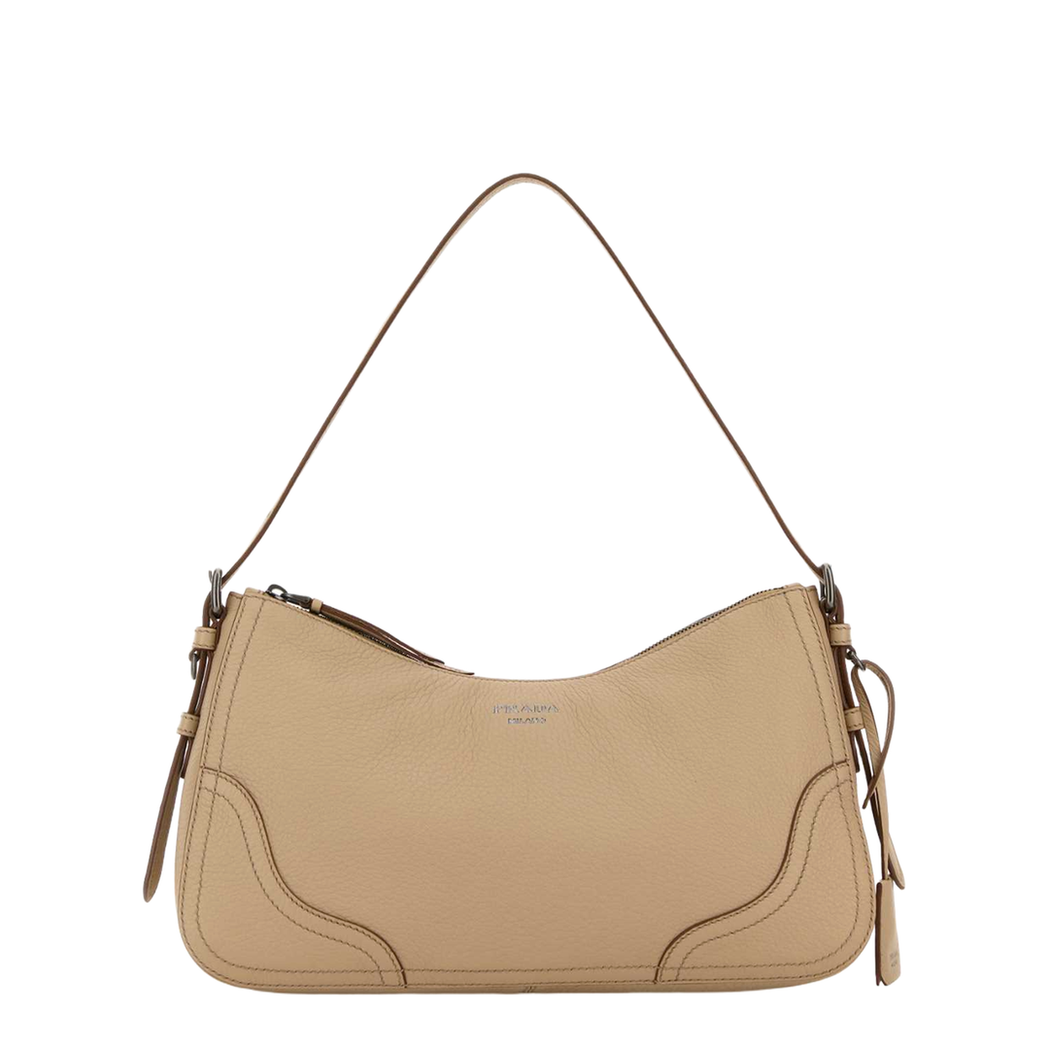MAYFEYR - Prada - Beige Leather Shoulder Bag - 1BC2802HIKF0036
