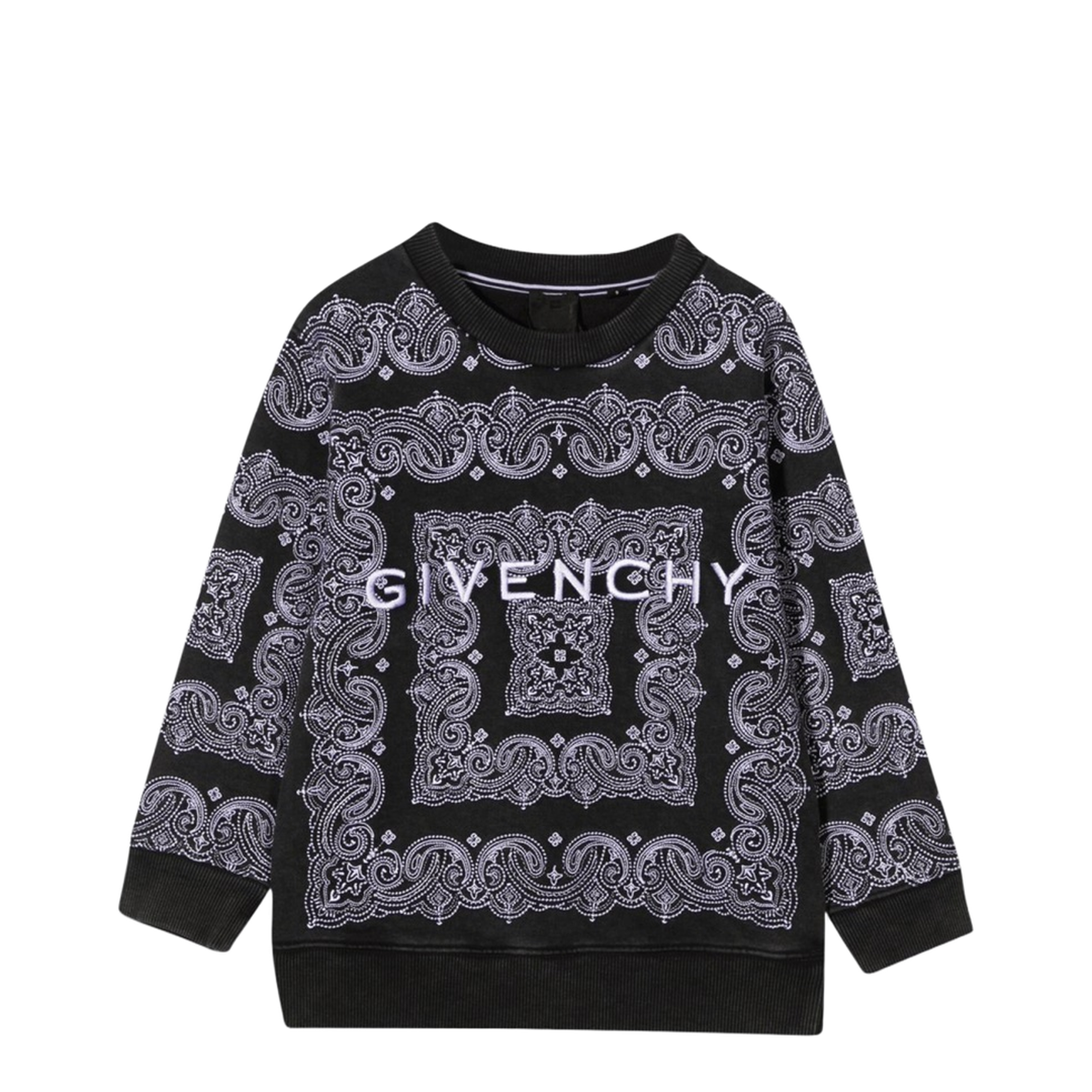 Crewneck Sweatshirt Patterned Print and Logo