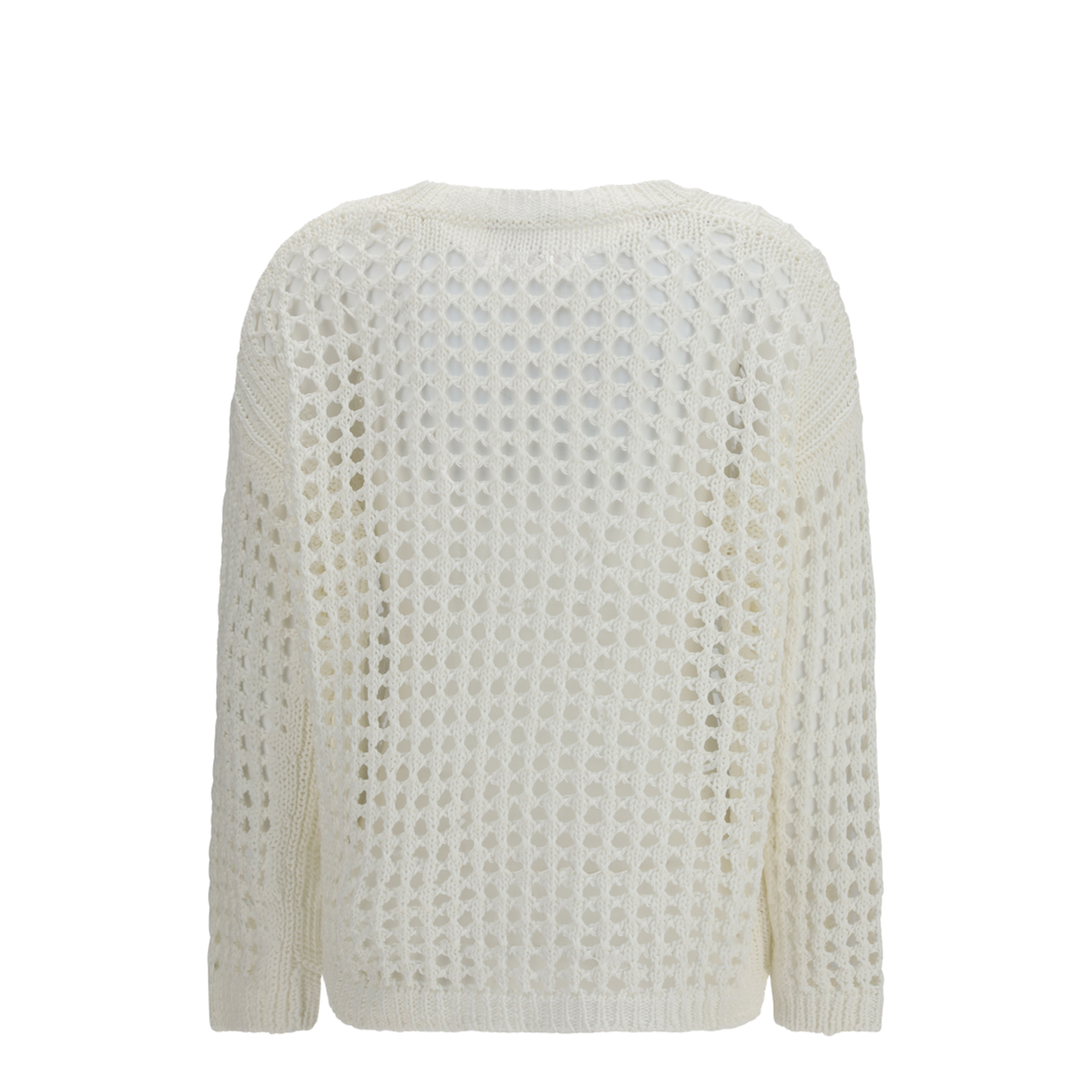 MAYFEYR - Max Mara - Open-Knit Sweater In Linen And Cotton Yarn - 2611361079600