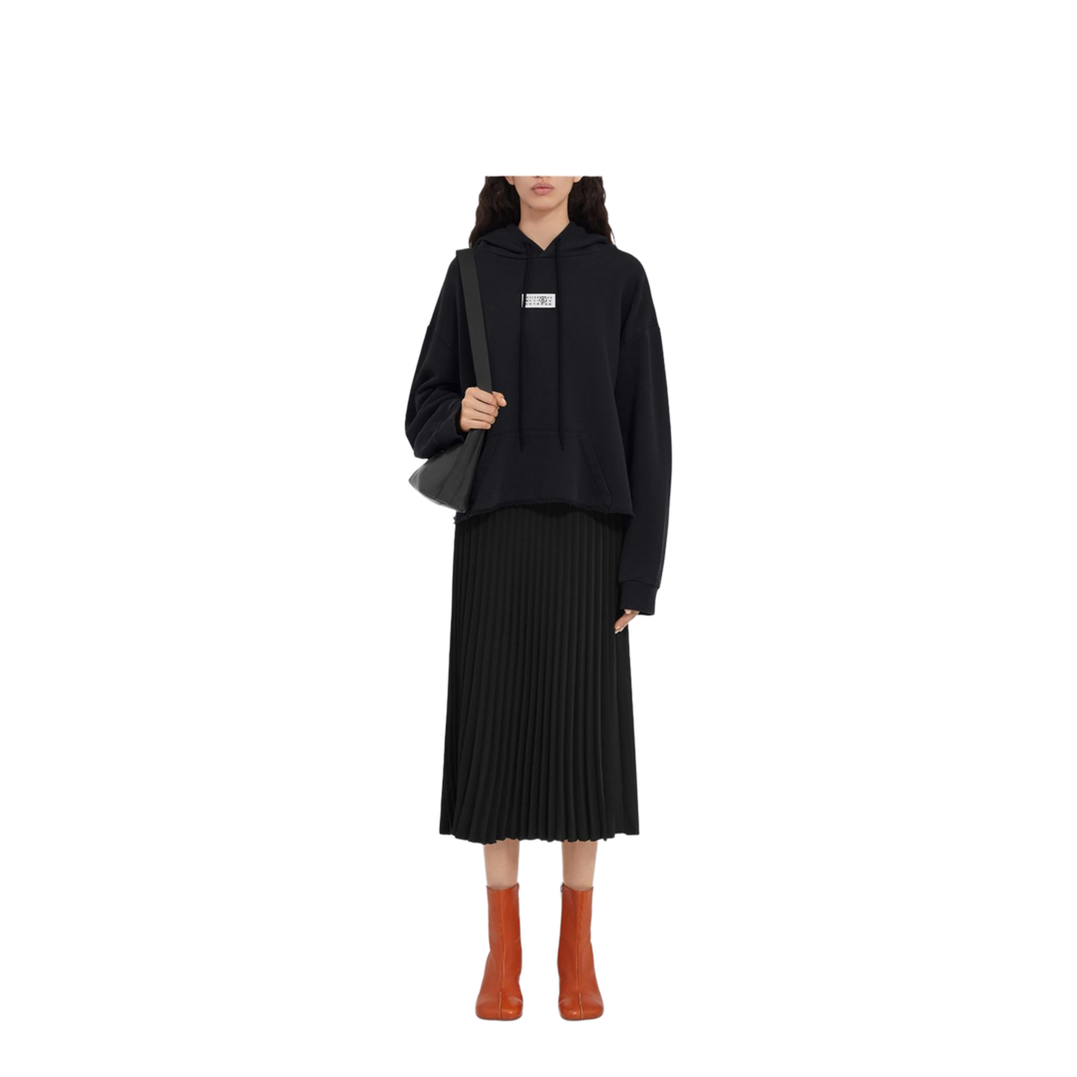 Black Cotton Hoodie