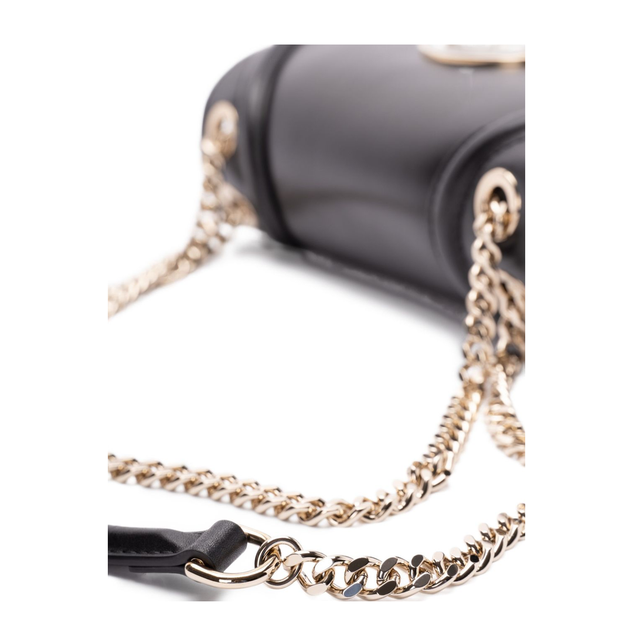 Blondie Medium Leather Shoulder Bag - Black