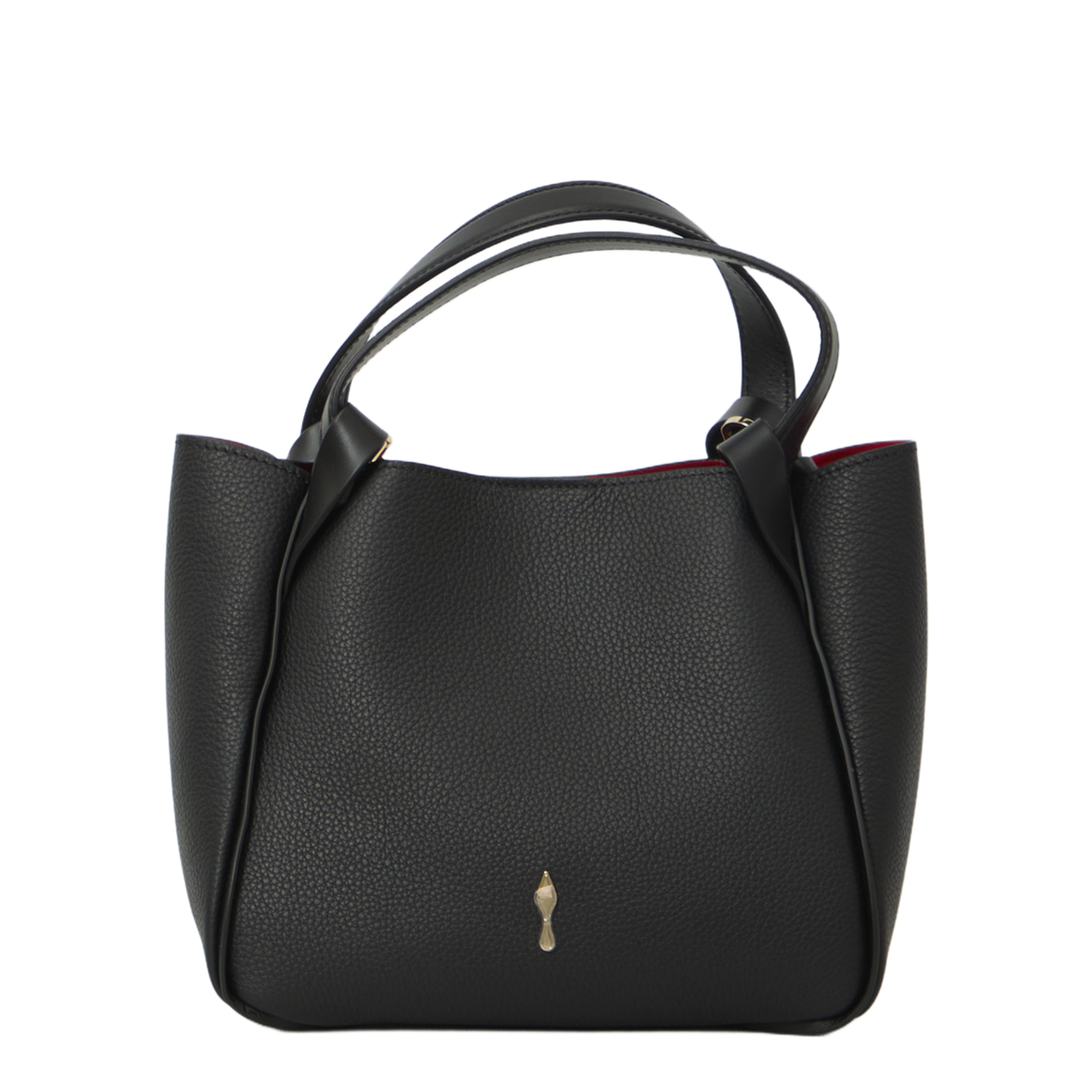 Bettina Mini Grained Calf Leather Tote Bag - Black